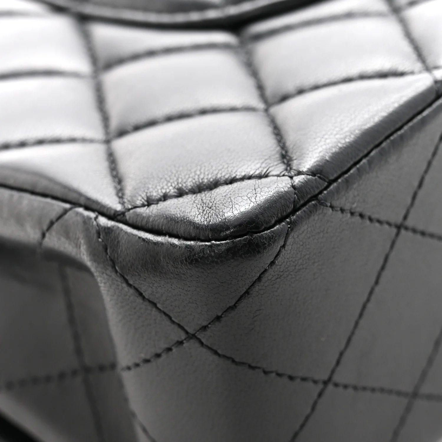 Lambskin Quilted Medium Double Flap Black - Image 11