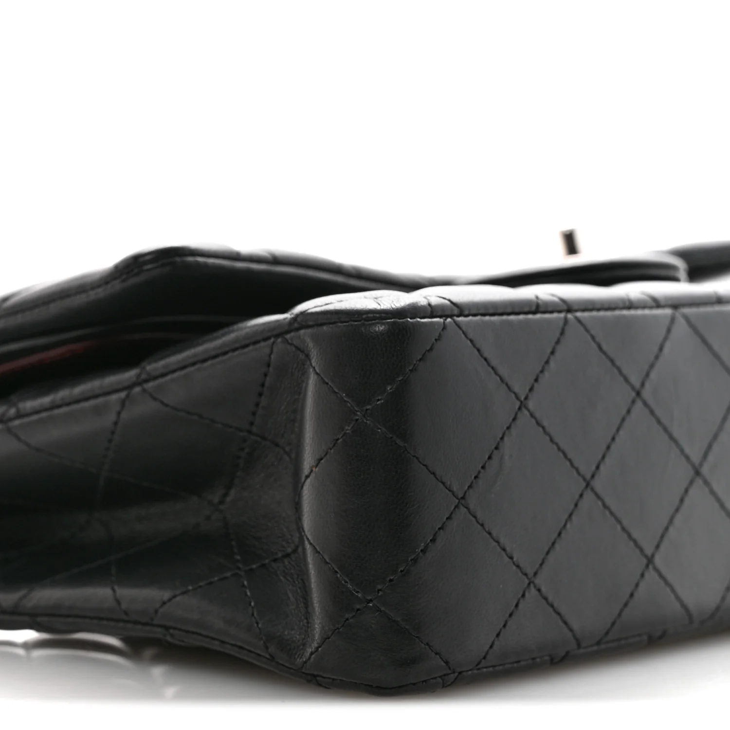 Lambskin Quilted Medium Double Flap Black - Image 9