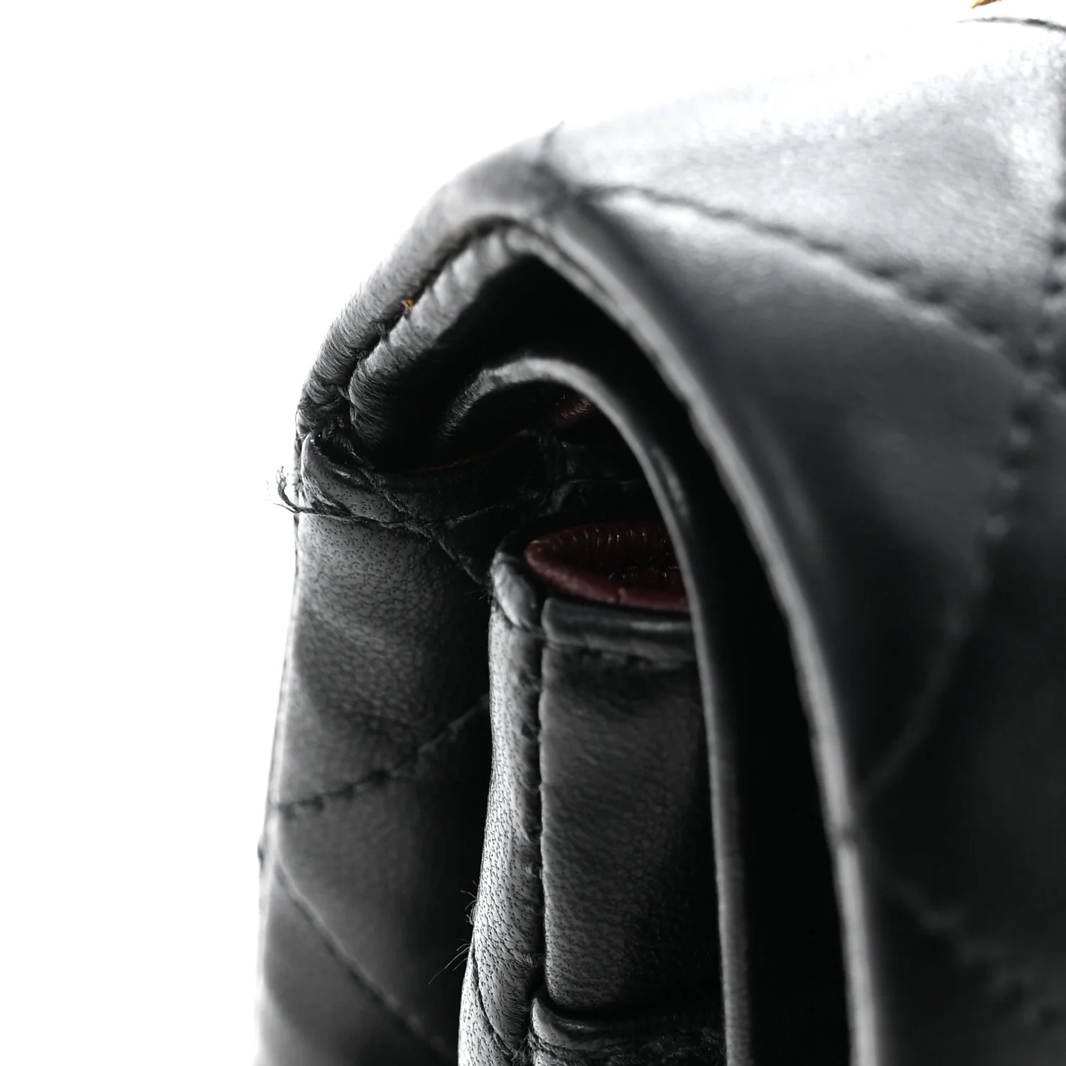 Lambskin Quilted Medium Double Flap Black - Image 13