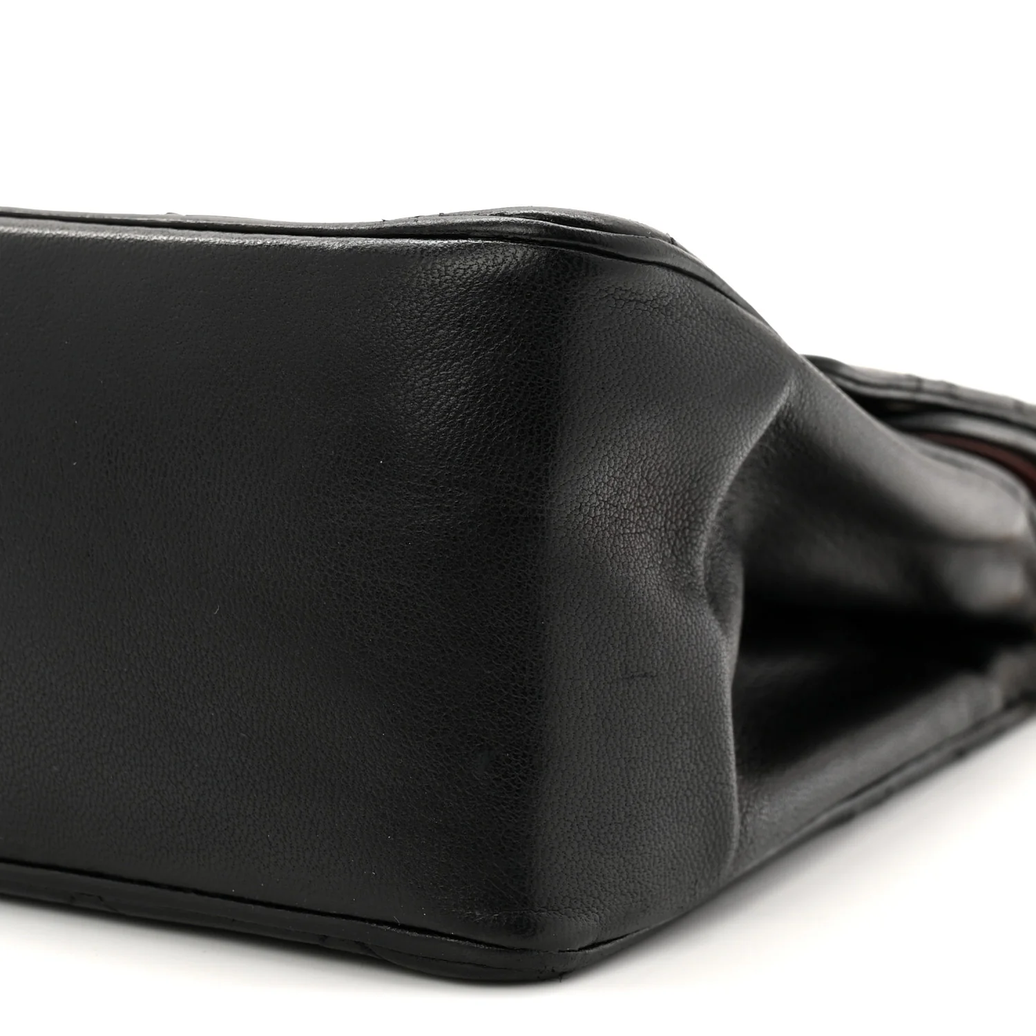 Lambskin Quilted Medium Double Flap Black - Image 10