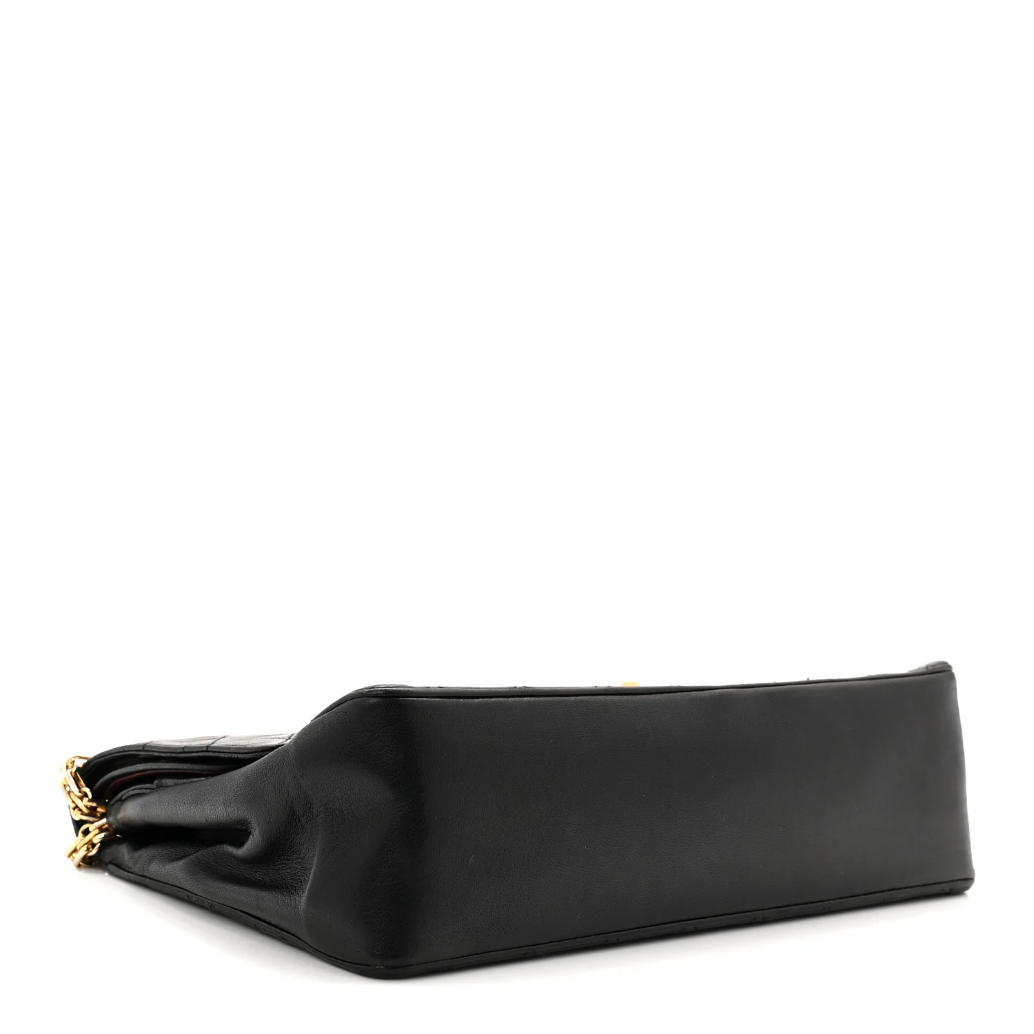 Lambskin Quilted Medium Double Flap Black - Image 4