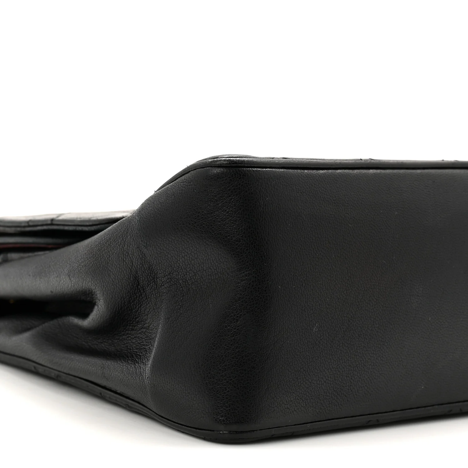 Lambskin Quilted Medium Double Flap Black - Image 9
