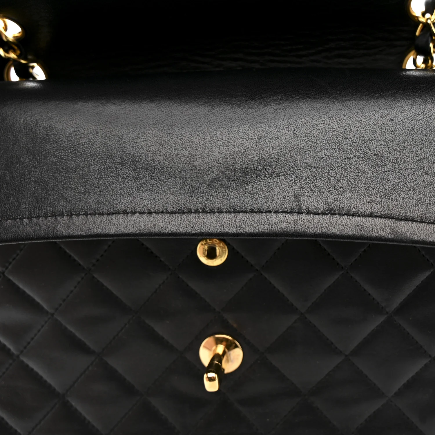Lambskin Quilted Medium Double Flap Black - Image 14