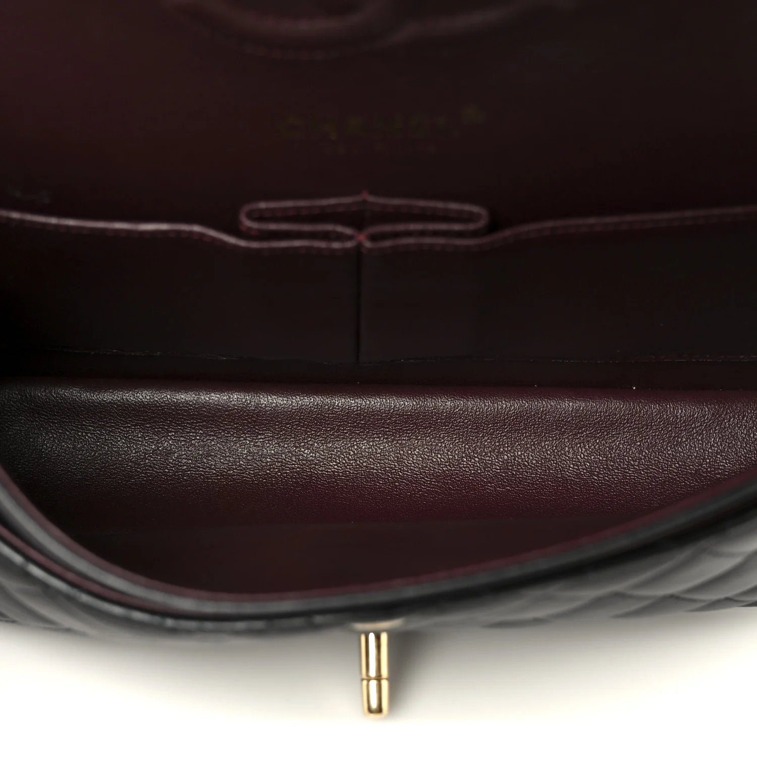 Lambskin Quilted Medium Double Flap Black - Image 5