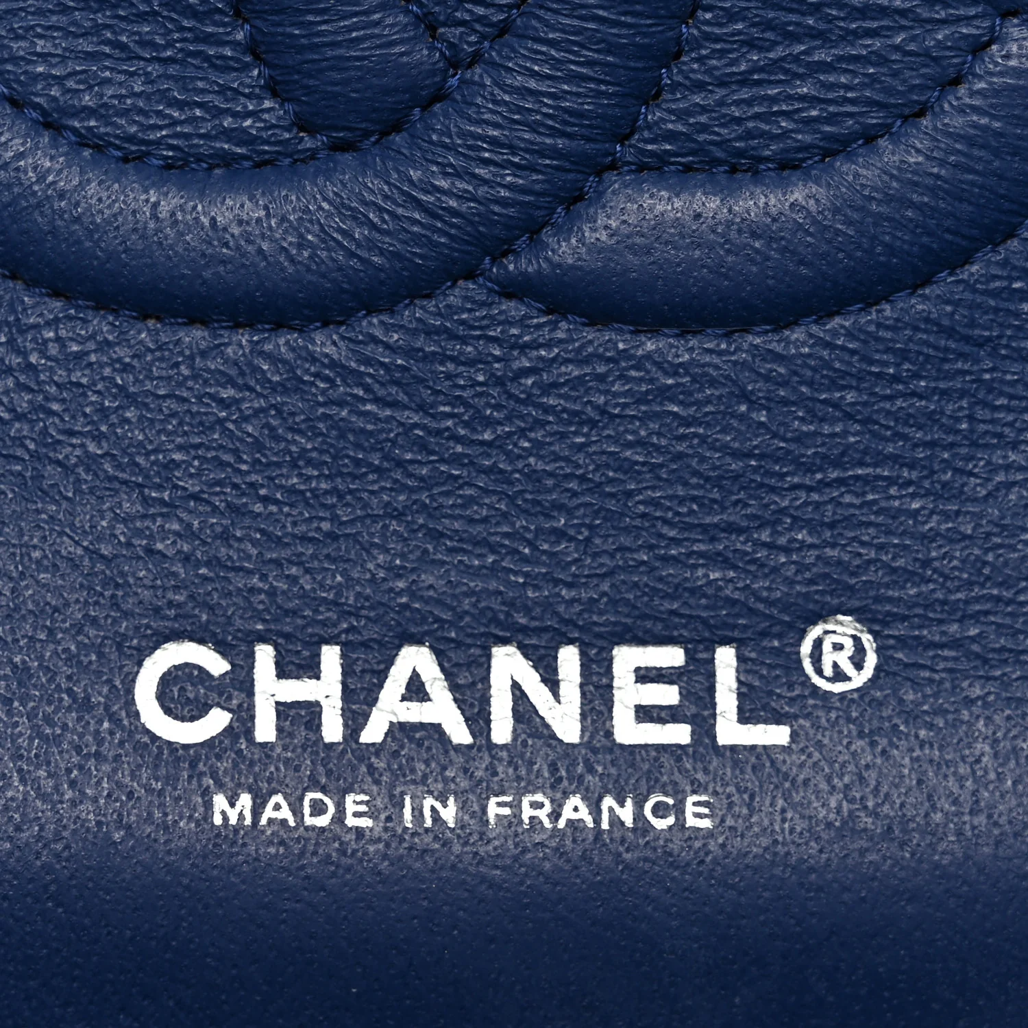 Lambskin Quilted Medium Double Flap Blue - Image 14