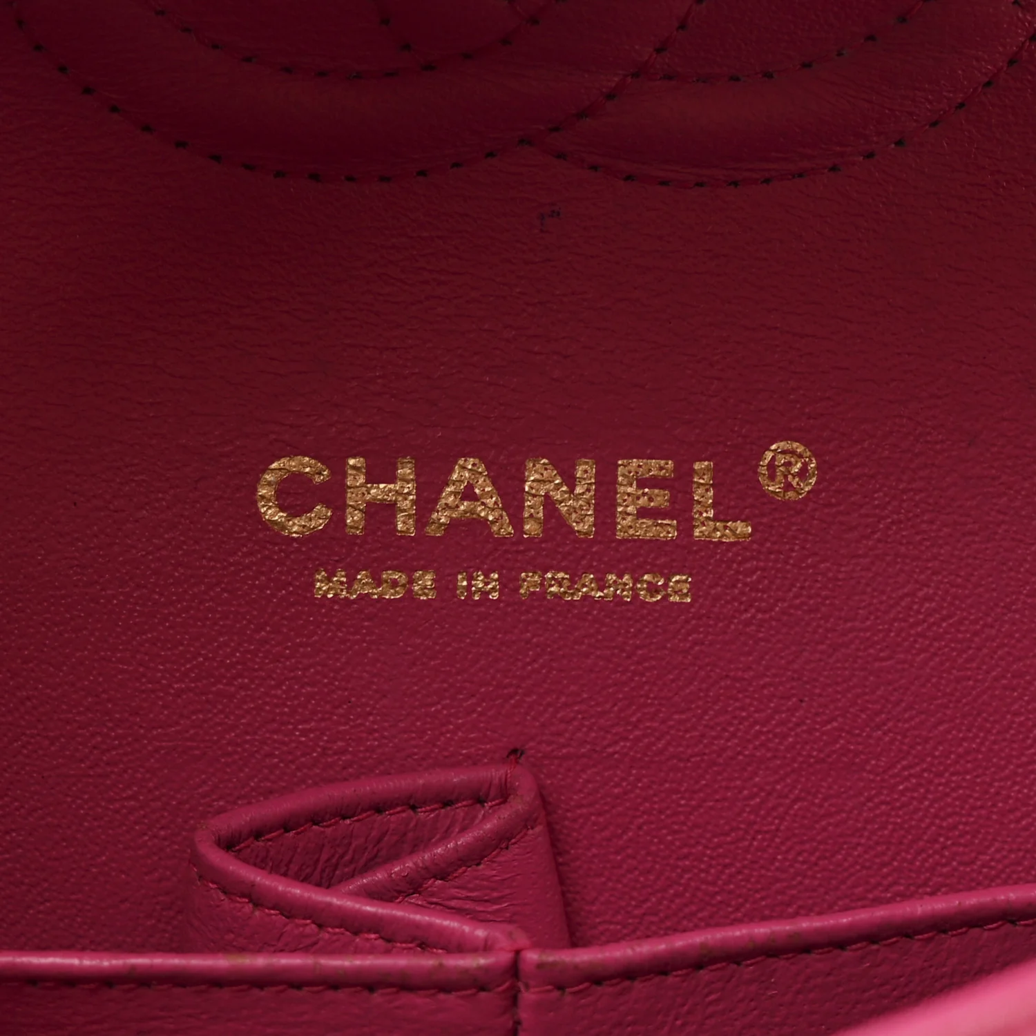 Lambskin Quilted Medium Double Flap Fuchsia - Image 6