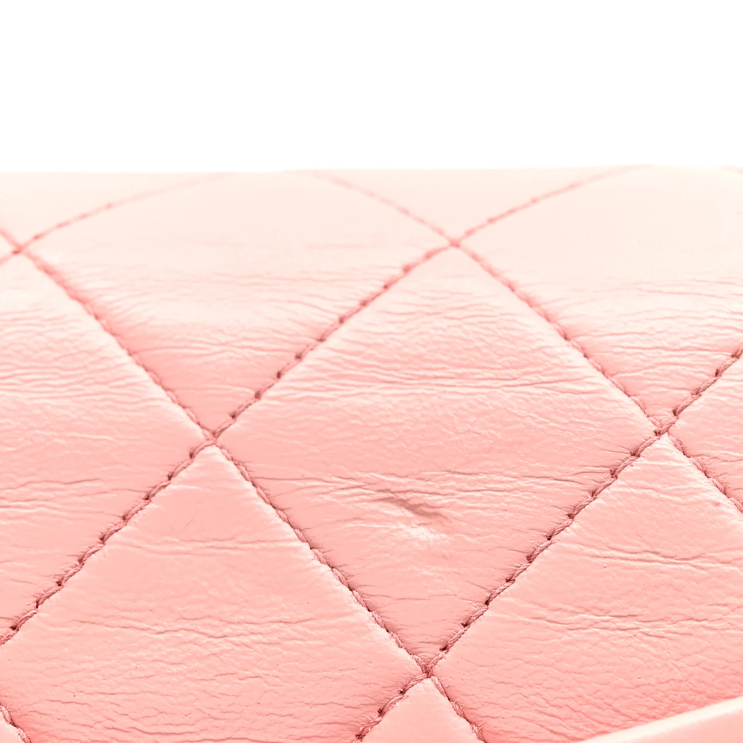 Lambskin Quilted Medium Double Flap Light Pink - Image 15
