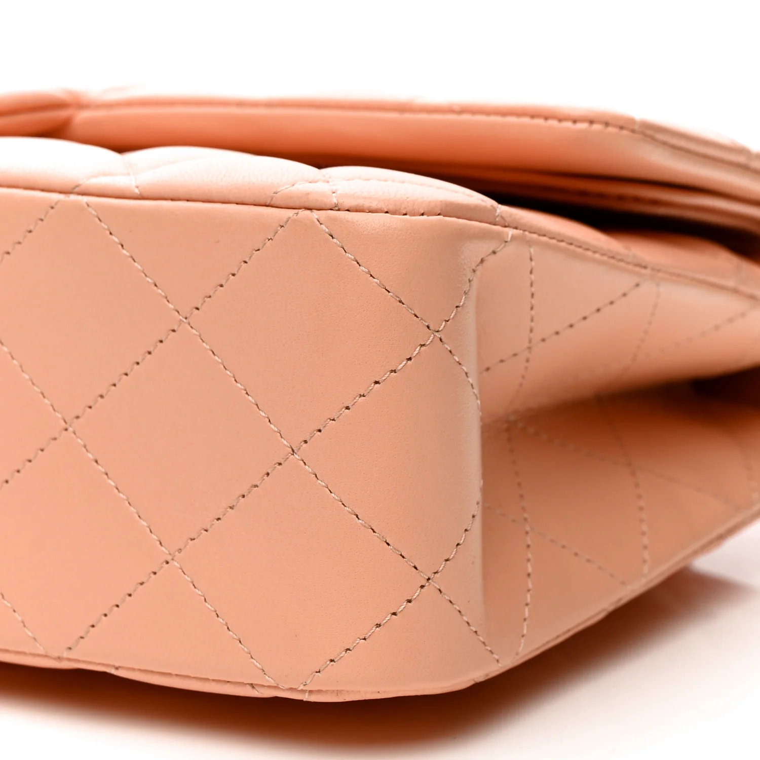Lambskin Quilted Medium Double Flap Light Pink - Image 10
