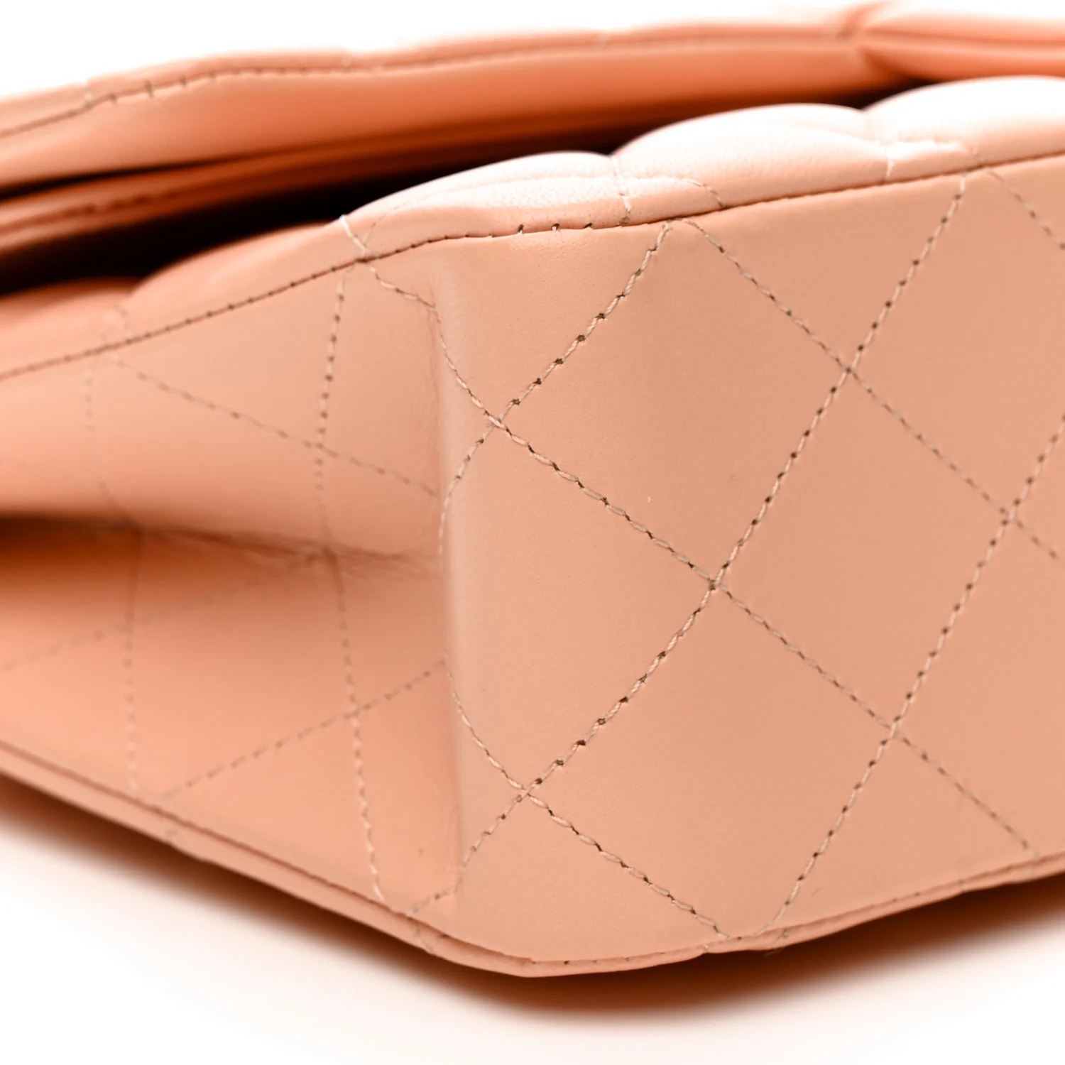 Lambskin Quilted Medium Double Flap Light Pink - Image 9