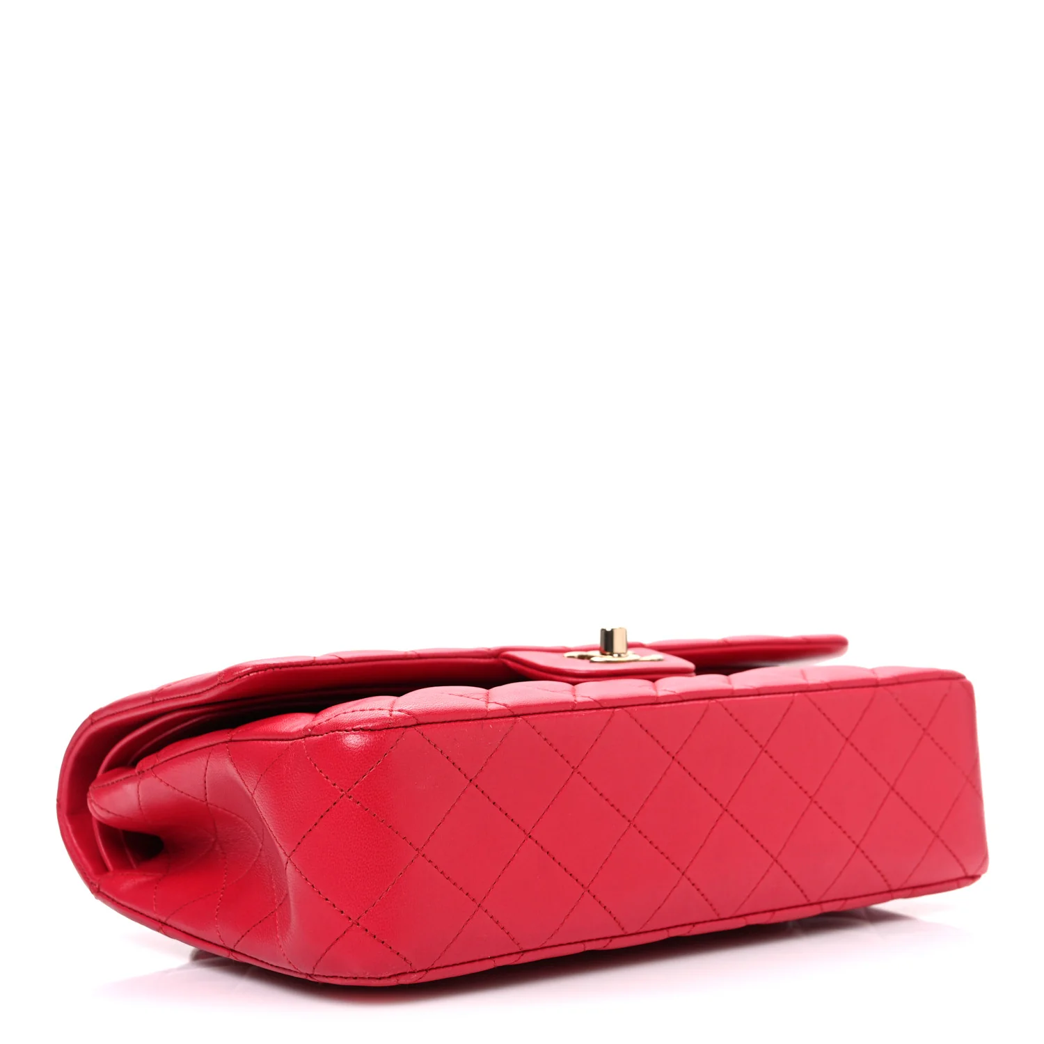 Lambskin Quilted Medium Double Flap Pink - Image 4