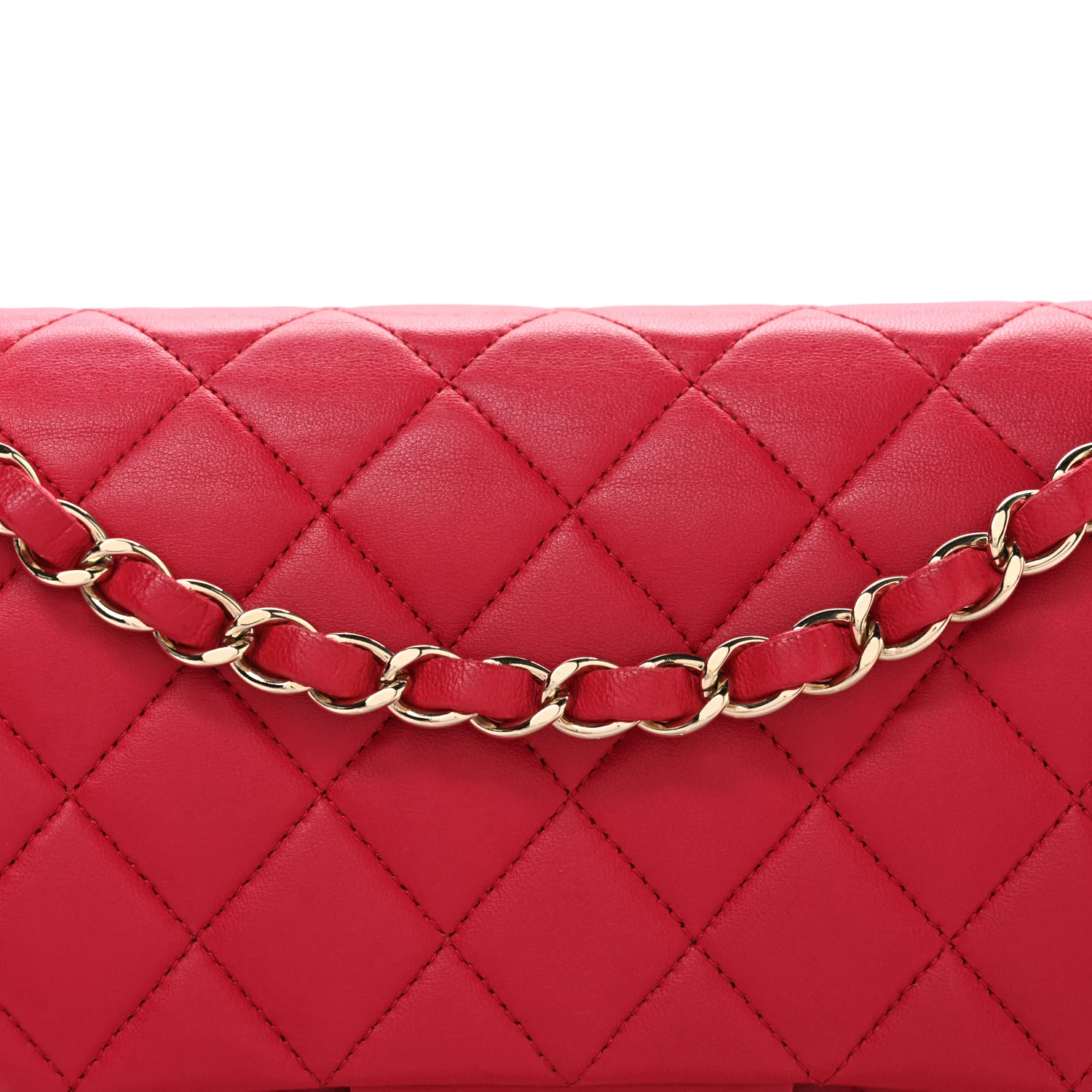 Lambskin Quilted Medium Double Flap Pink - Image 8