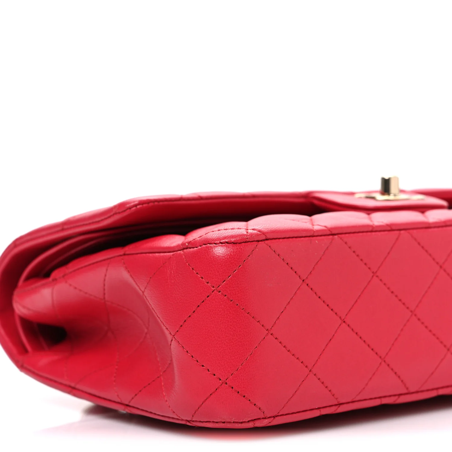 Lambskin Quilted Medium Double Flap Pink - Image 9