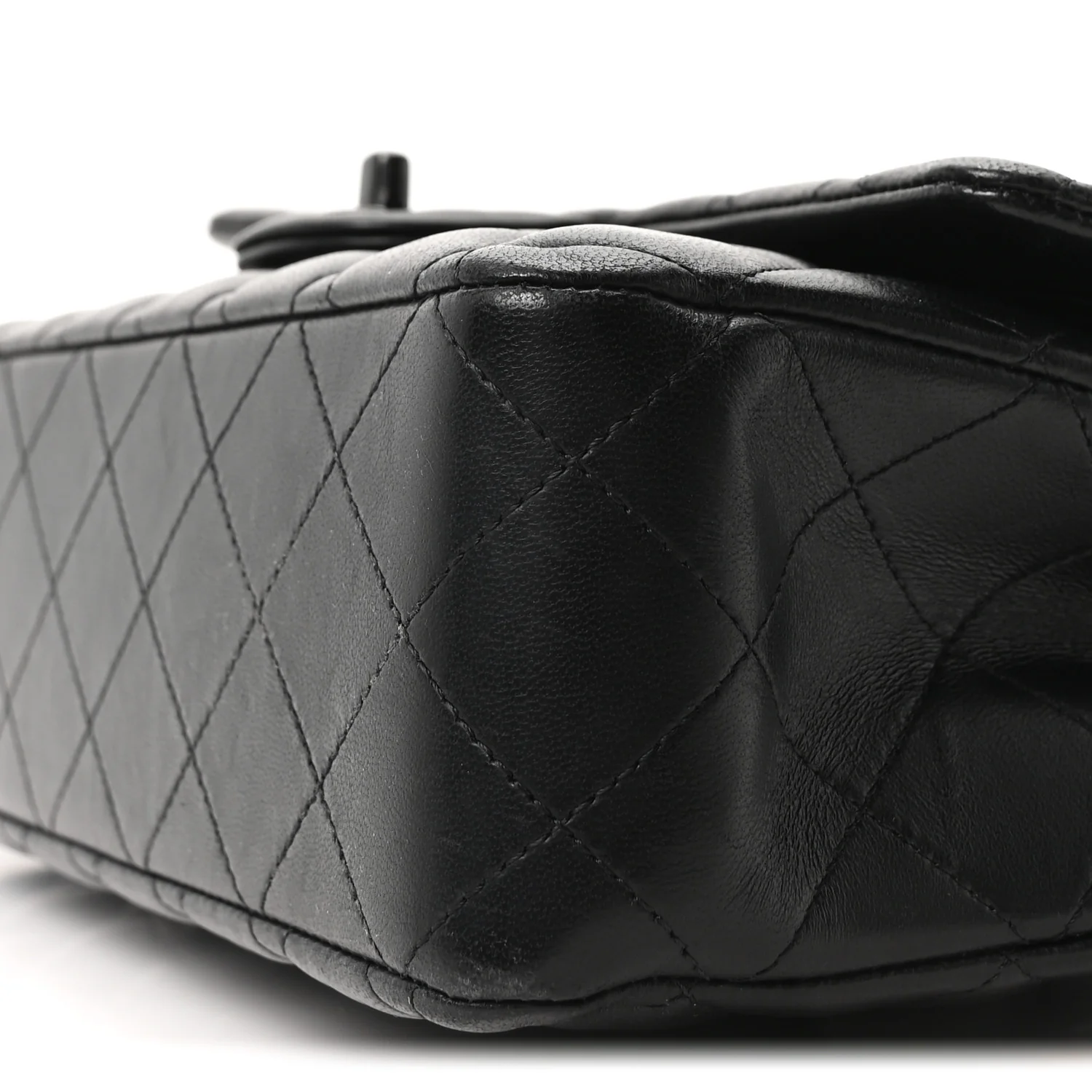 Lambskin Quilted Medium Double Flap So Black - Image 10