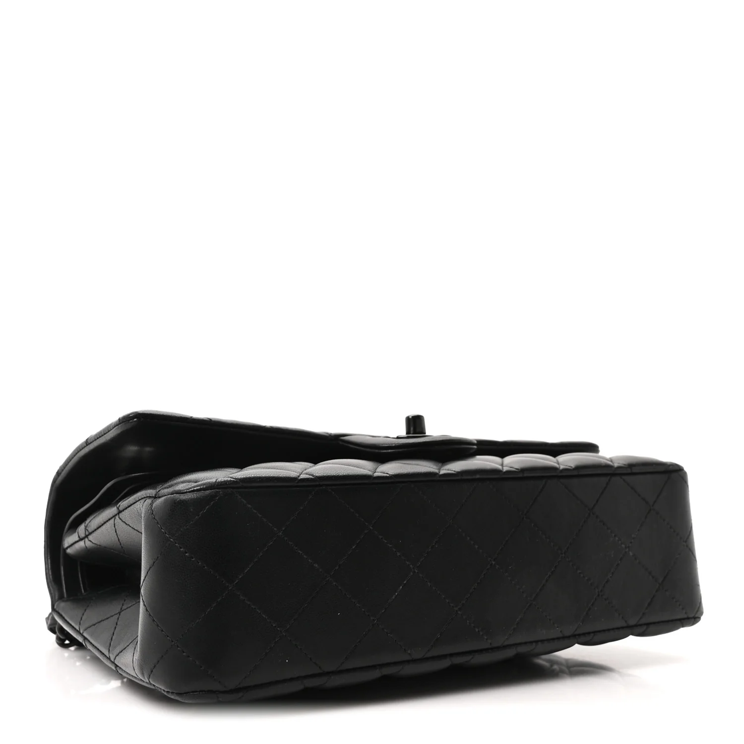 Lambskin Quilted Medium Double Flap So Black - Image 4