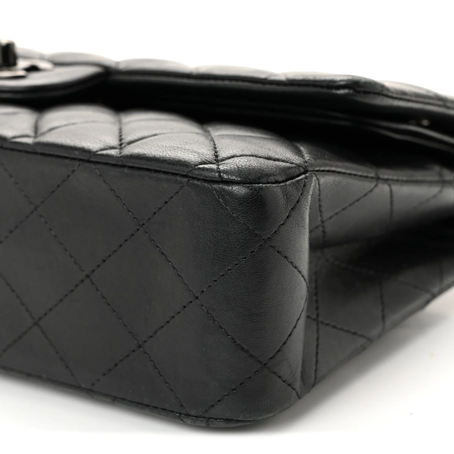 Lambskin Quilted Medium Double Flap So Black - Image 10