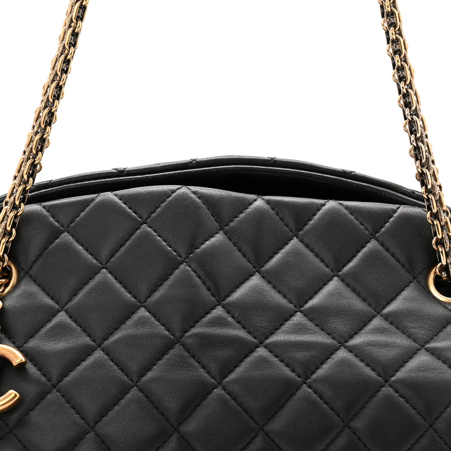 Lambskin Quilted Medium Just Mademoiselle Black - Image 8