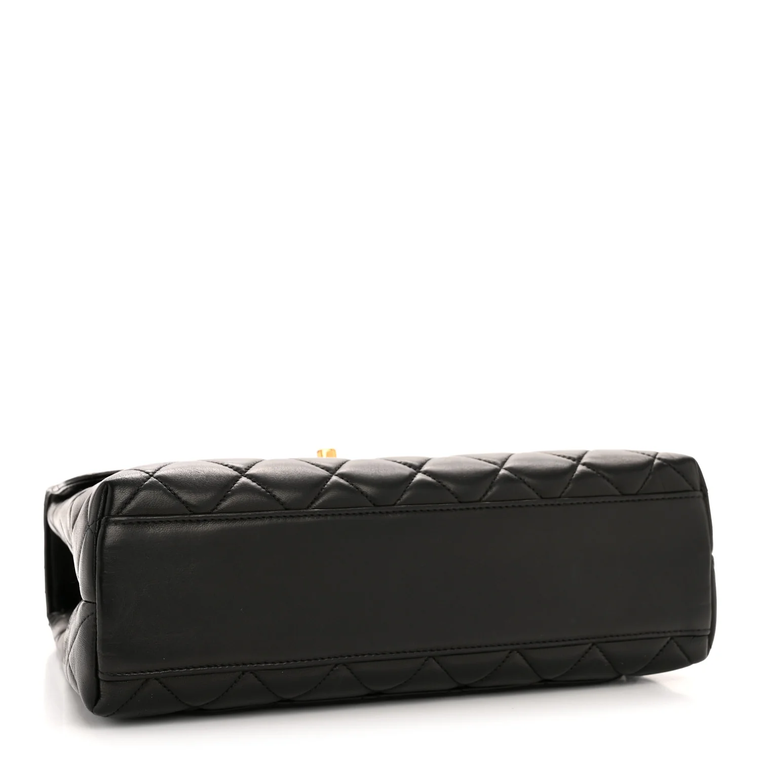 Lambskin Quilted Medium Kelly Flap Bag Black - Image 4