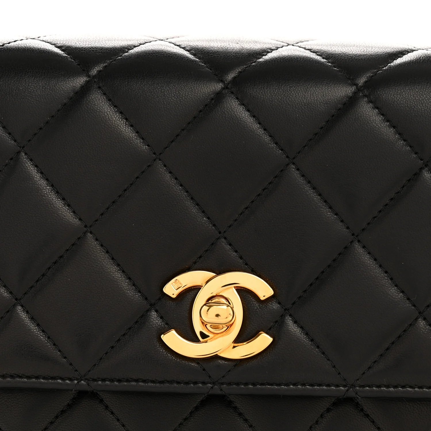 Lambskin Quilted Medium Kelly Flap Bag Black - Image 9