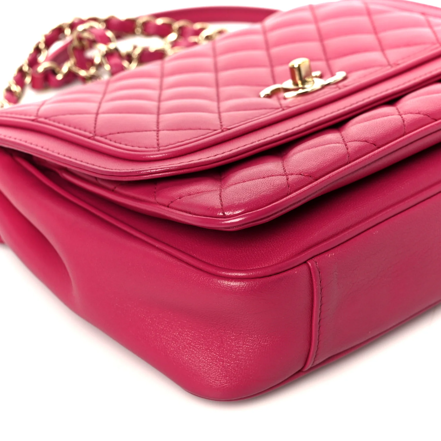 Lambskin Quilted Medium Lovely Day Flap Pink - Image 10