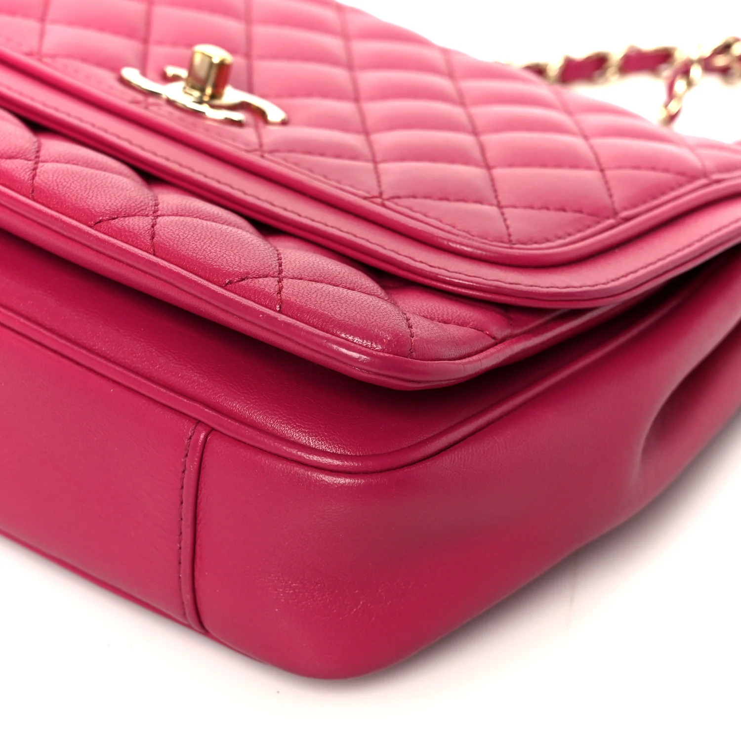Lambskin Quilted Medium Lovely Day Flap Pink - Image 11