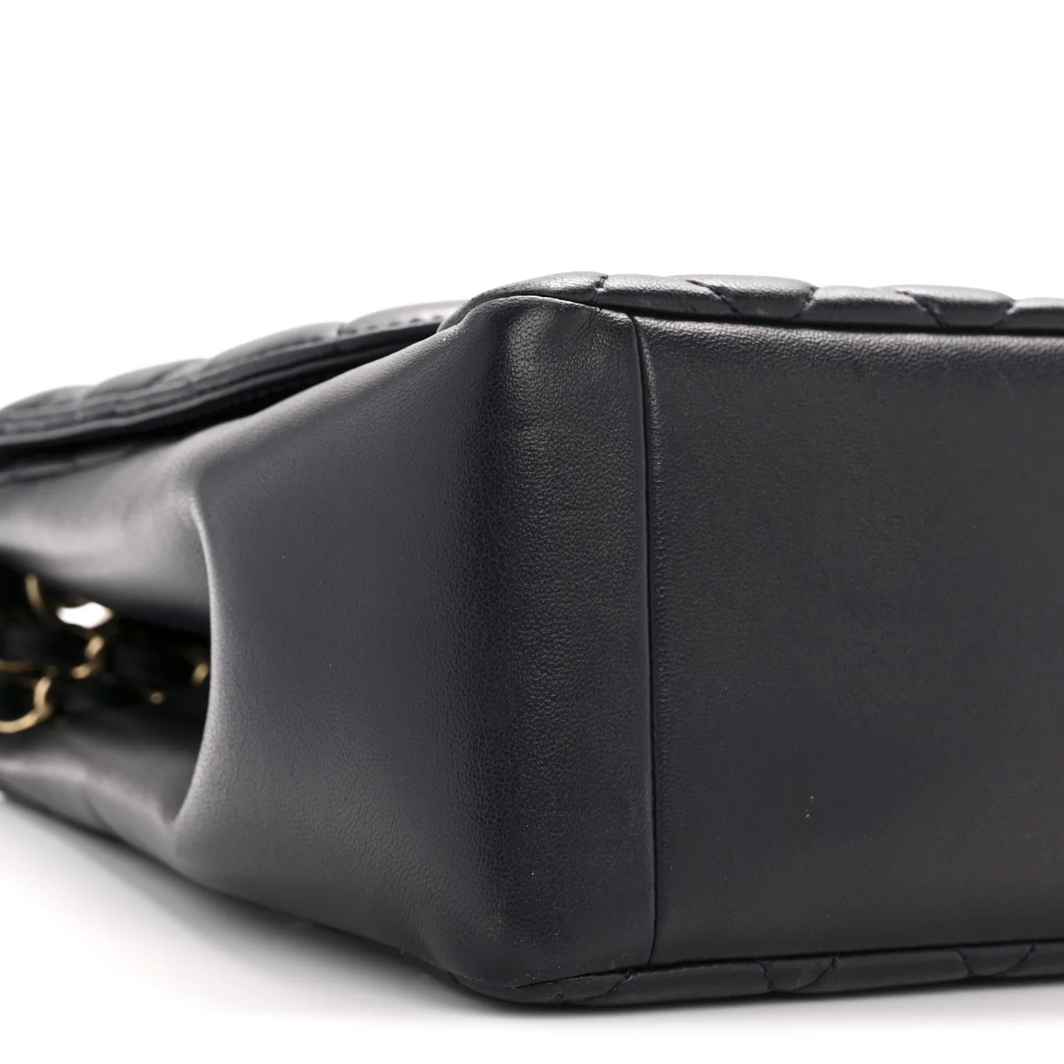 Lambskin Quilted Medium Mademoiselle Chic Flap Navy - Image 9