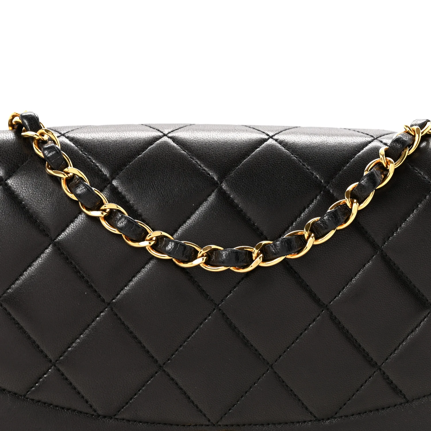 Lambskin Quilted Medium Single Flap Black - Image 9