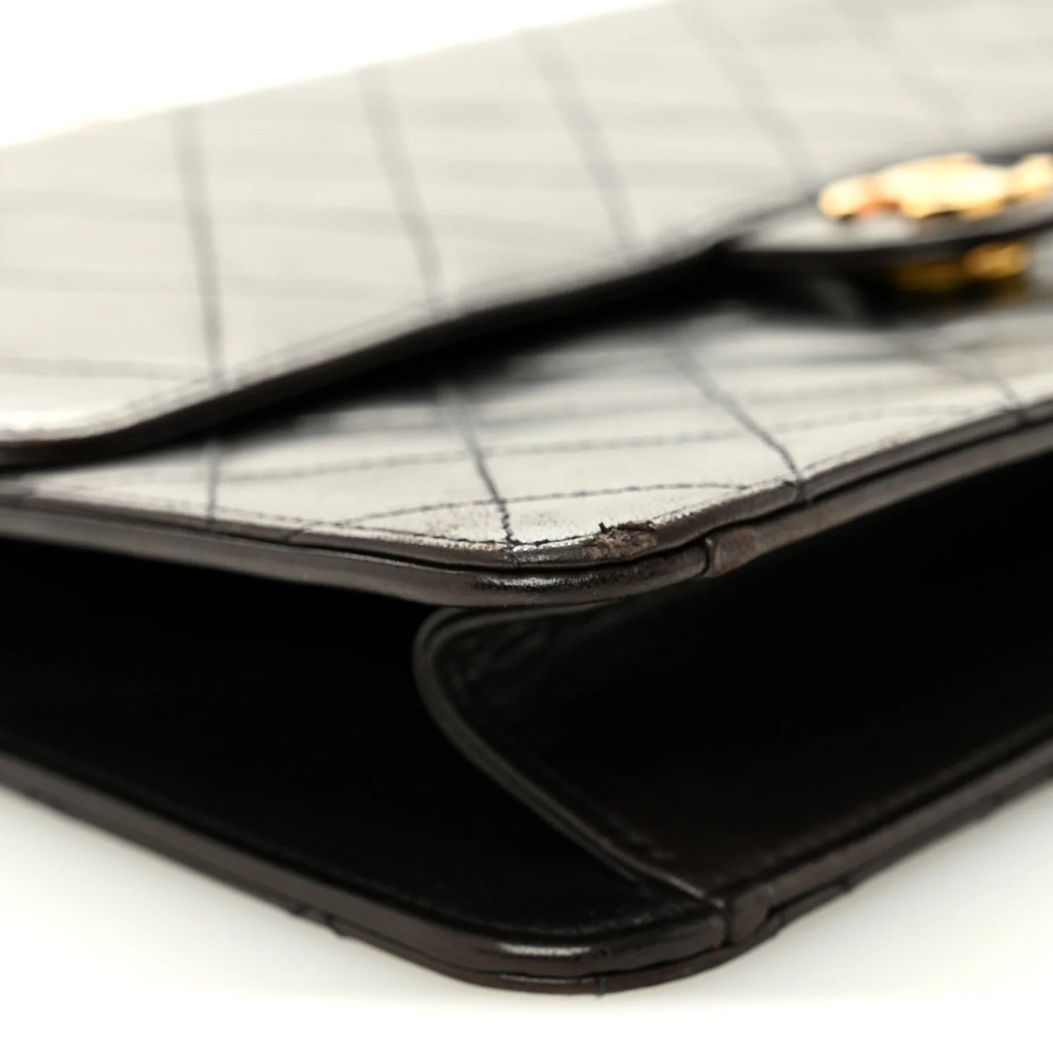 Lambskin Quilted Medium Single Flap Black - Image 9
