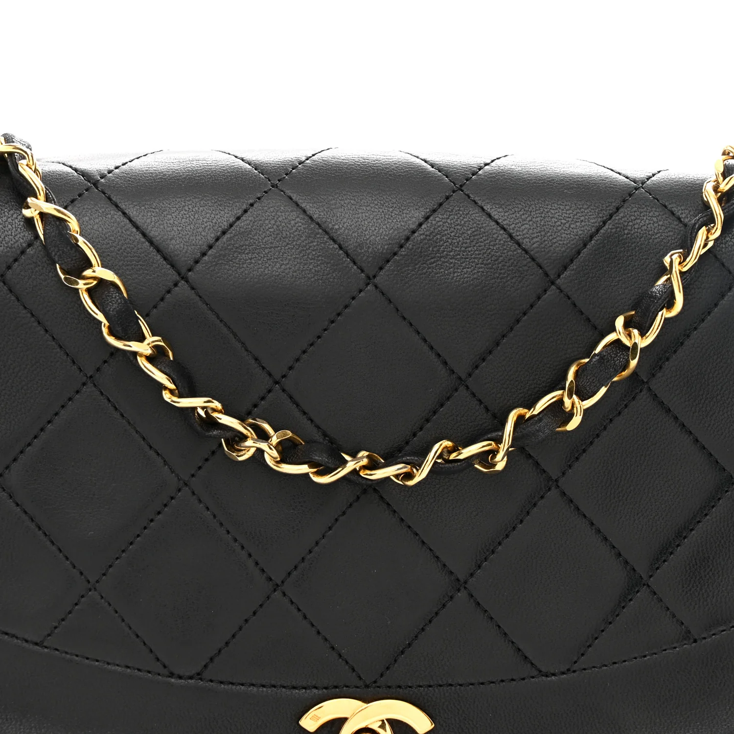 Lambskin Quilted Medium Single Flap Black - Image 9