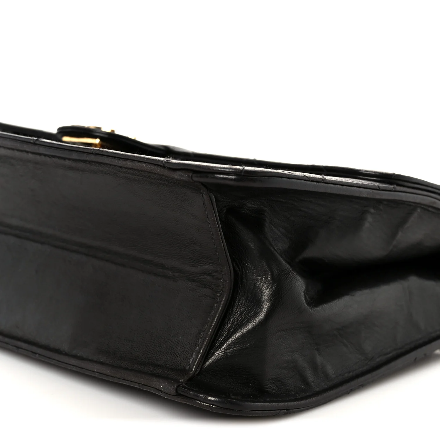 Lambskin Quilted Medium Single Flap Black - Image 12