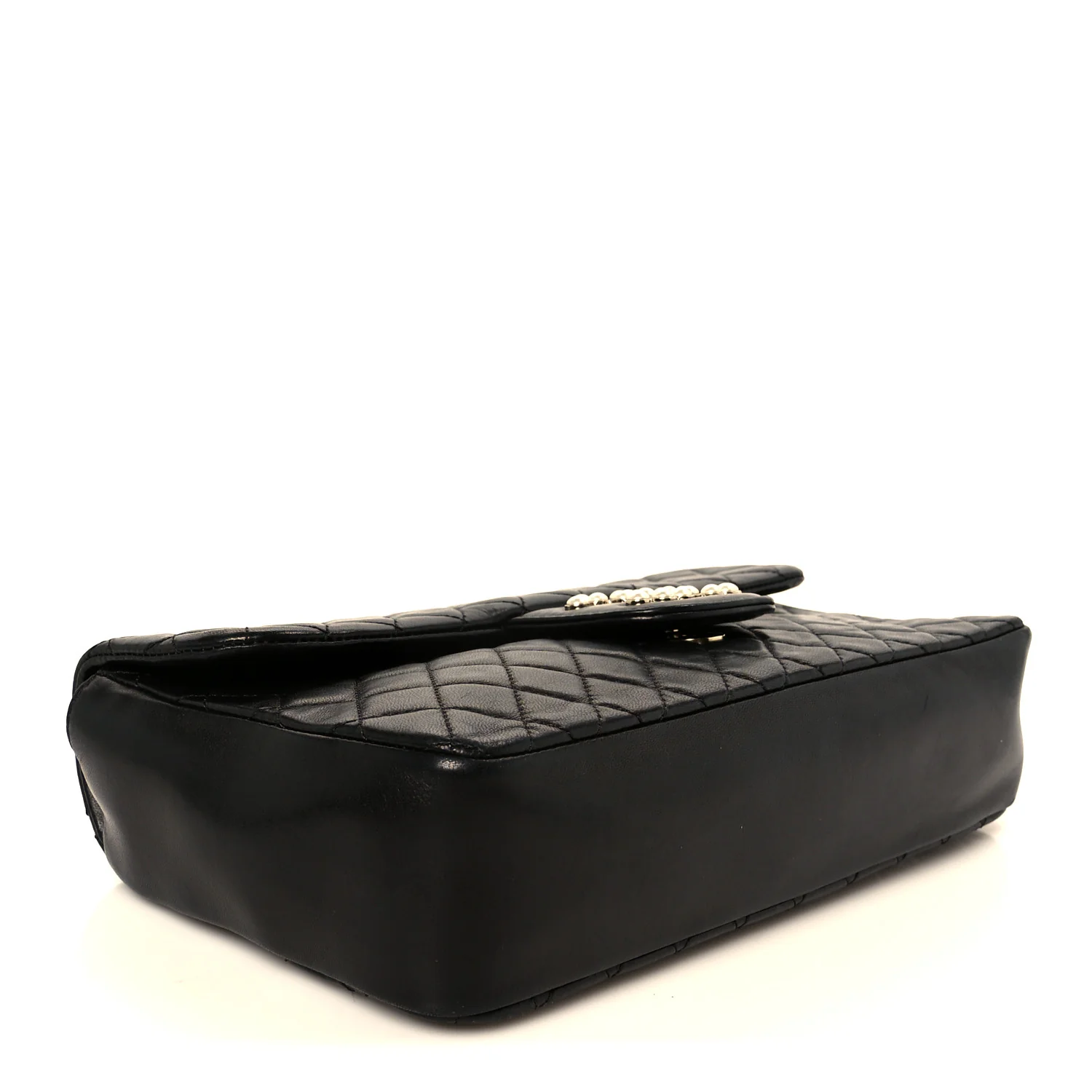 Lambskin Quilted Medium Westminster Pearl Flap Black - Image 4