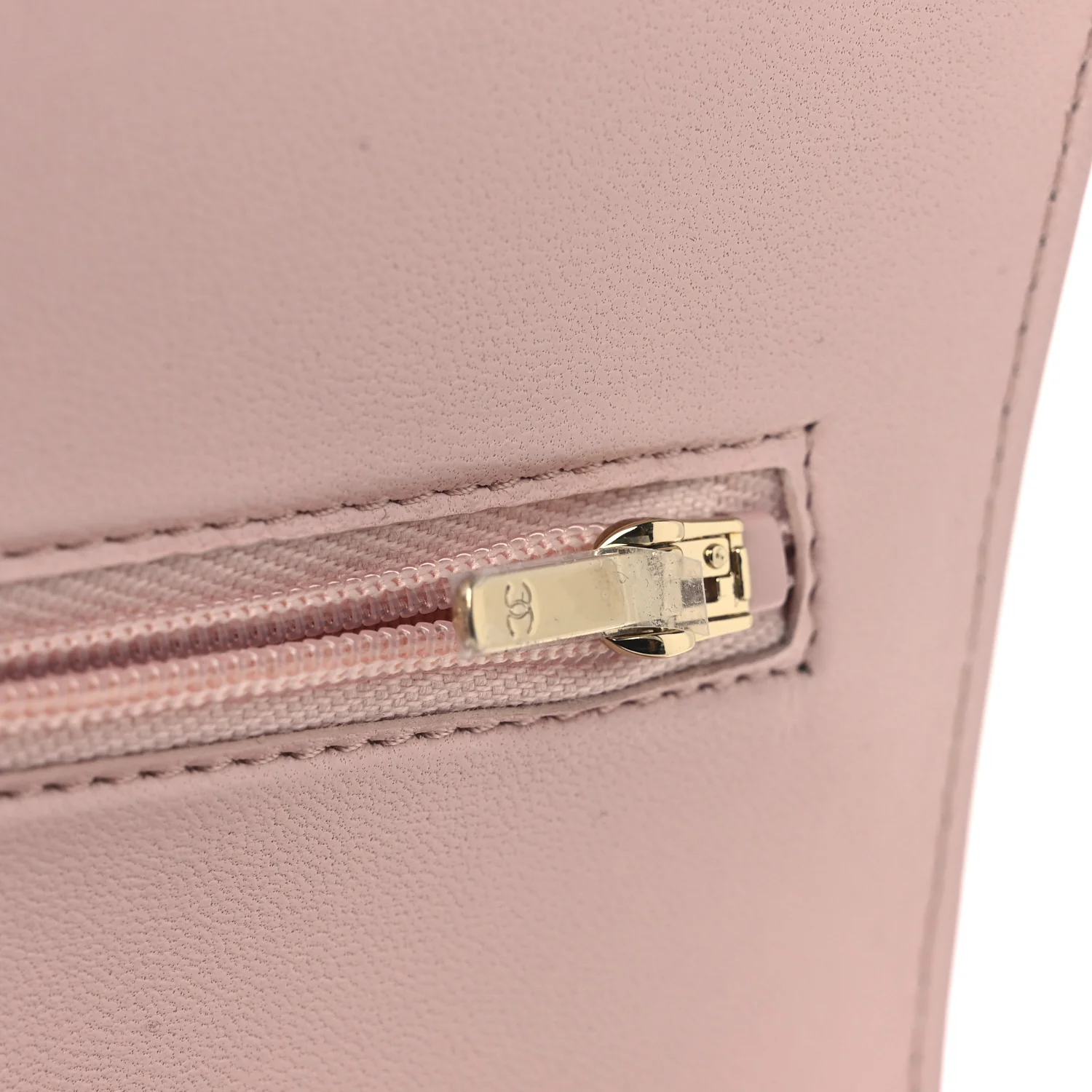 Lambskin Quilted Metal Enamel Flower Top Handle Wallet On Chain WOC Light Pink - Image 13