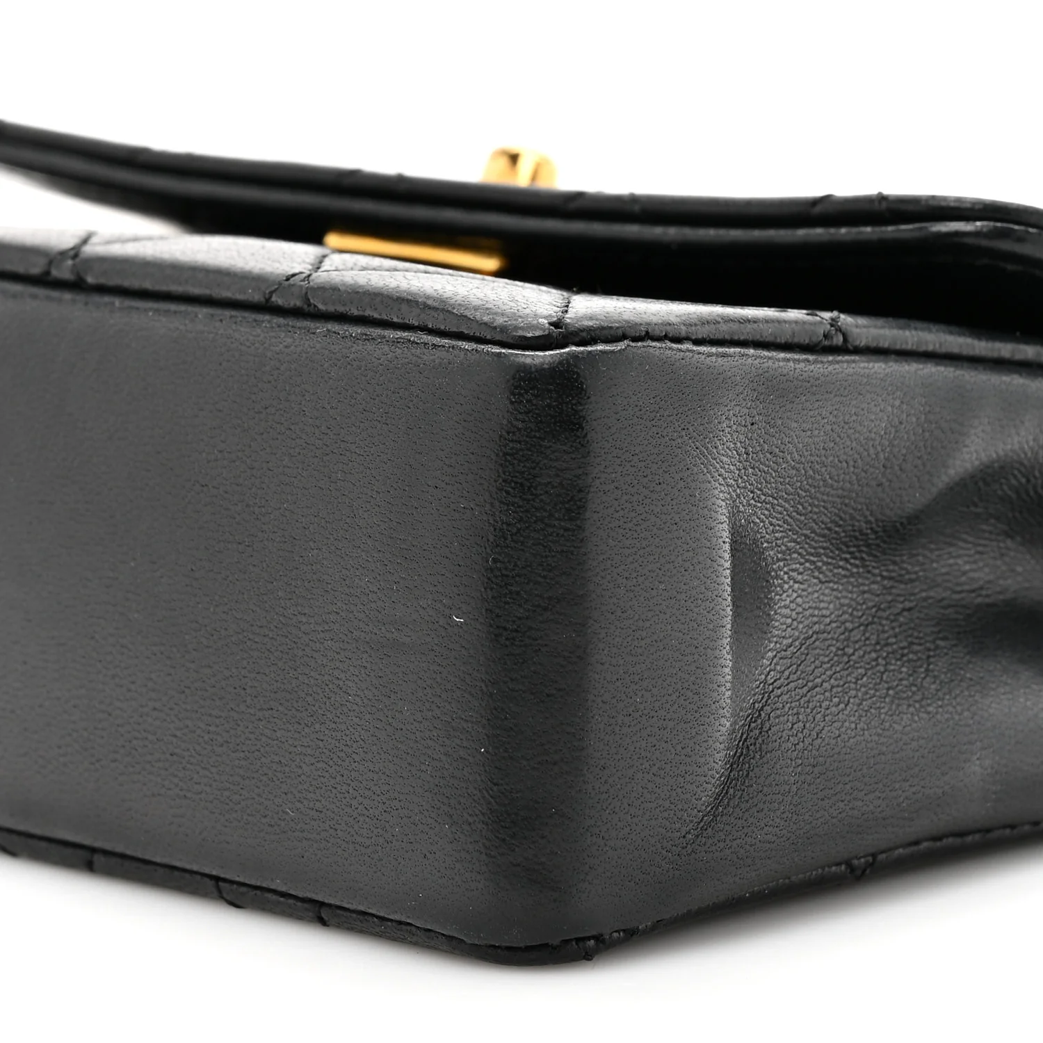 Lambskin Quilted Micro Mini Flap Bag Black - Image 10