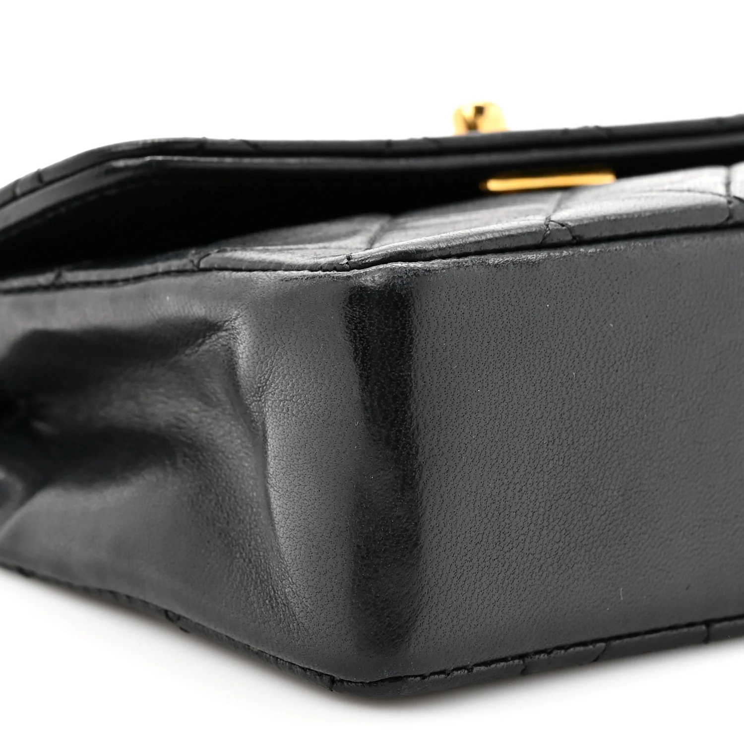 Lambskin Quilted Micro Mini Flap Bag Black - Image 11
