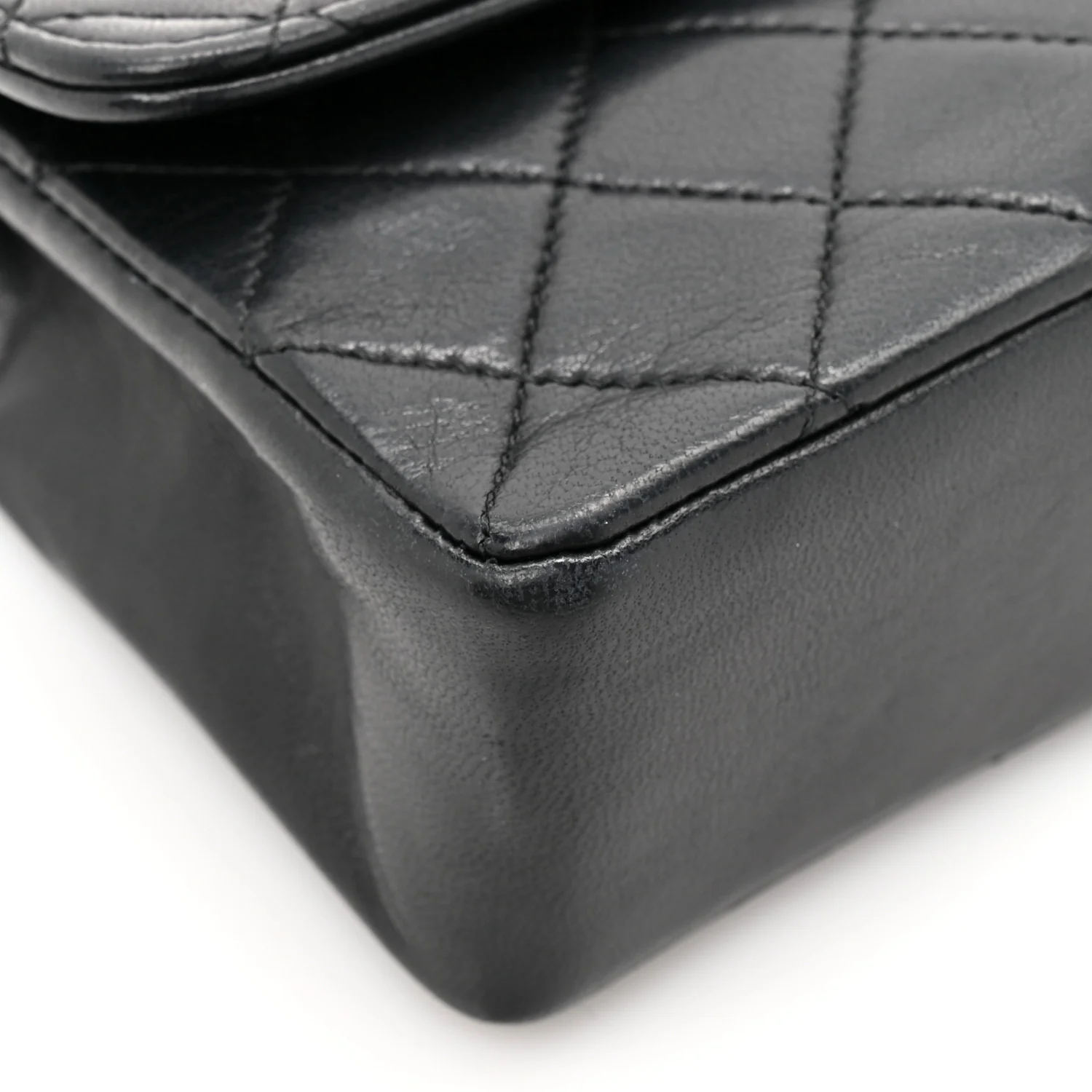 Lambskin Quilted Micro Mini Flap Bag Black - Image 12