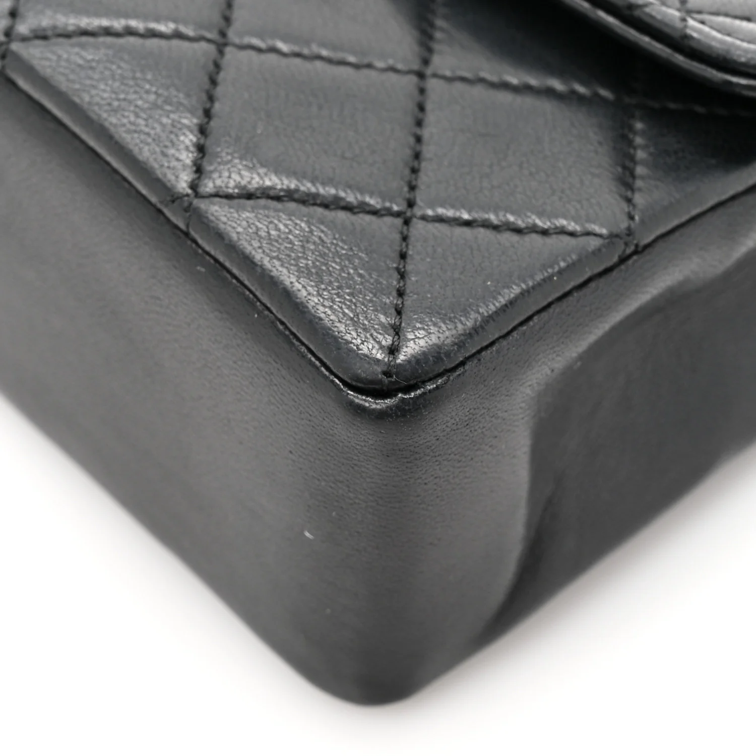 Lambskin Quilted Micro Mini Flap Bag Black - Image 13