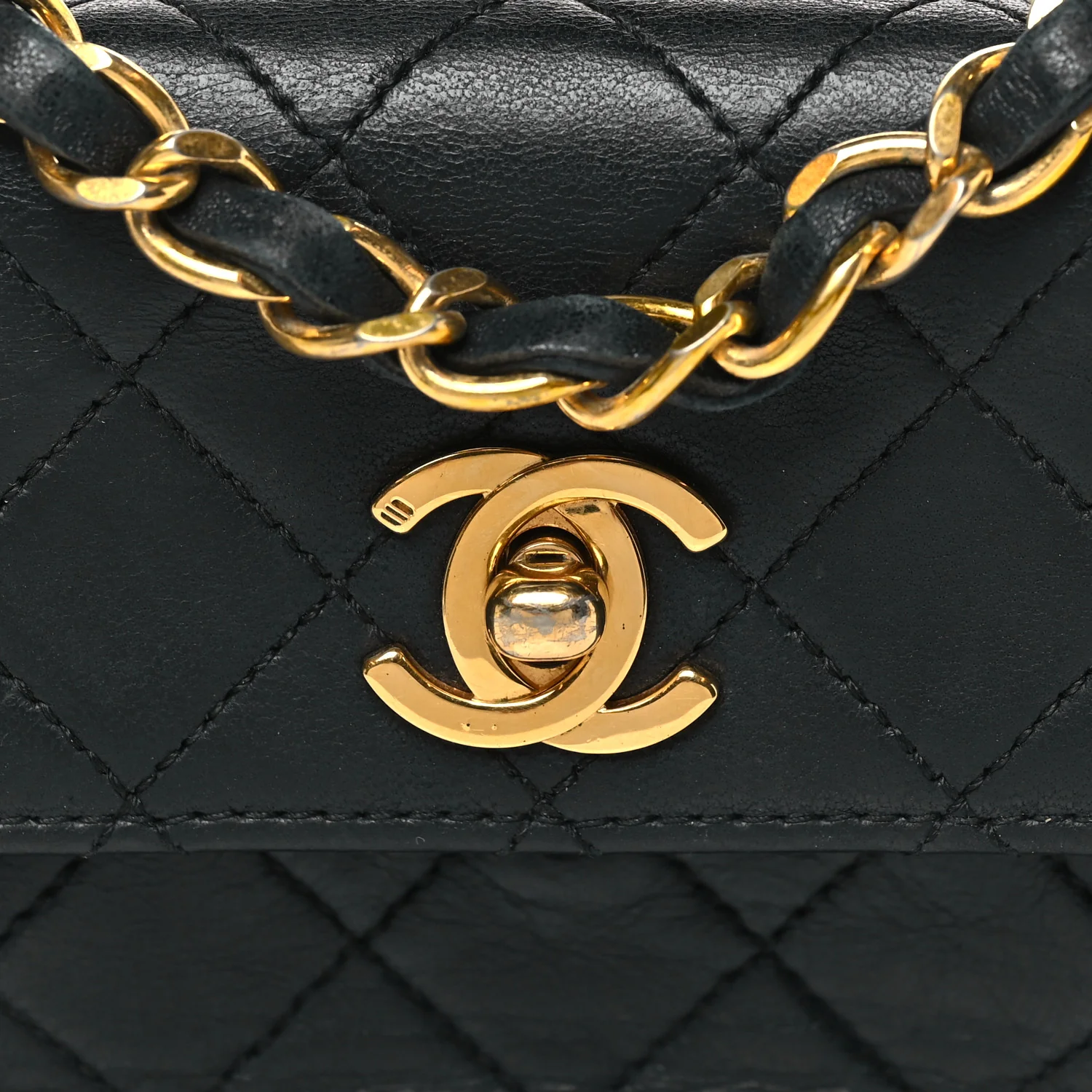 Lambskin Quilted Micro Mini Flap Bag Black - Image 7