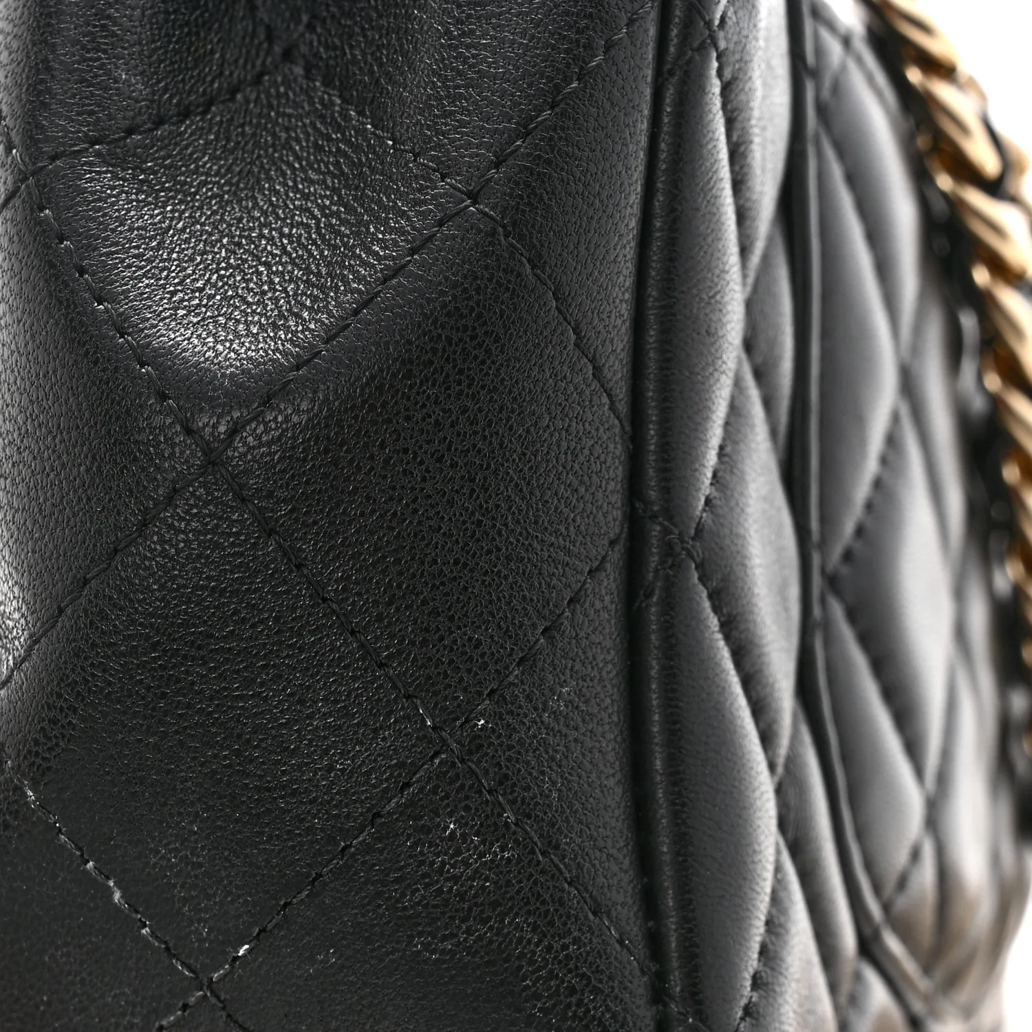 Lambskin Quilted Mini Coco Charms Rectangular Flap Black - Image 11