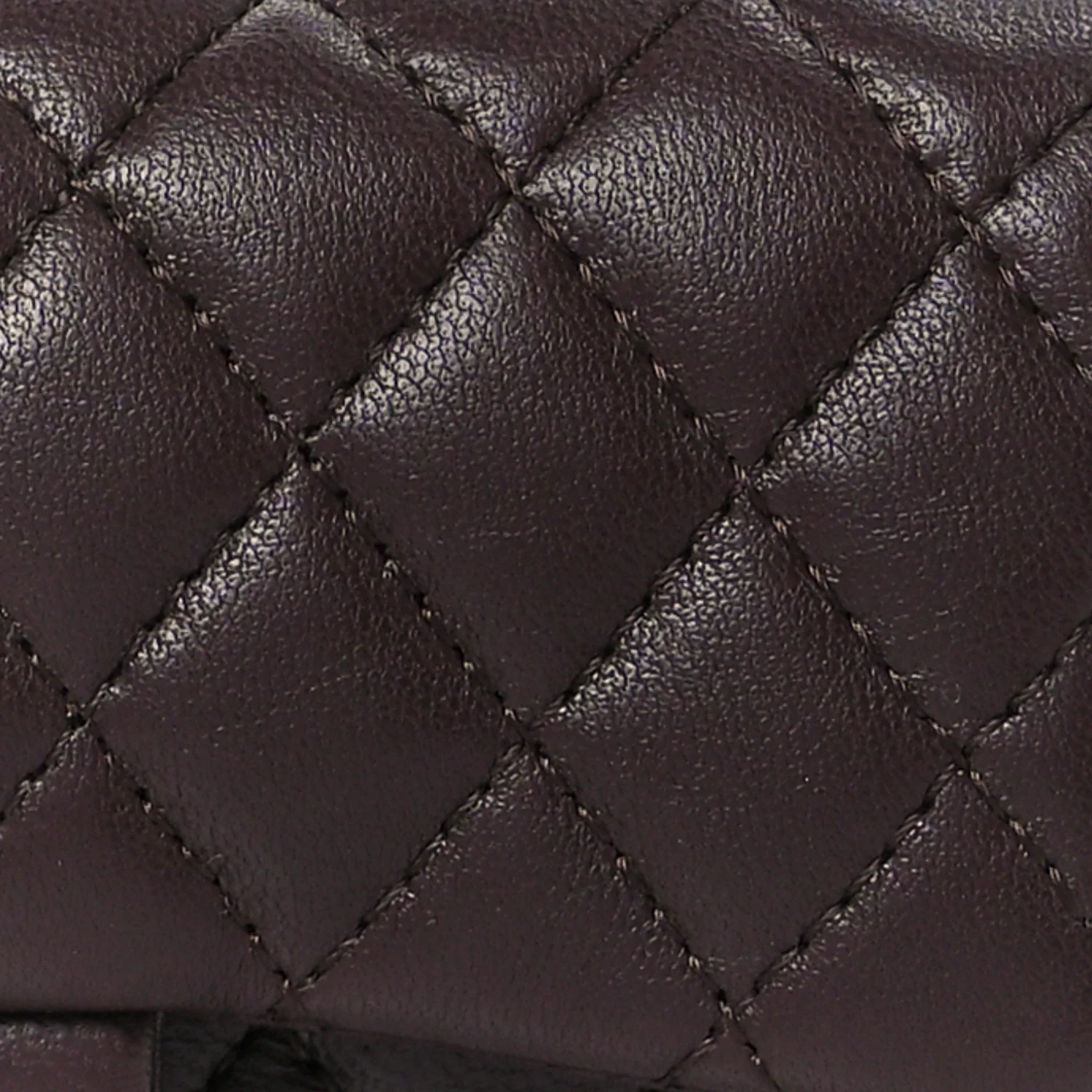 Lambskin Quilted Mini Double Flap With Hook Dark Brown - Image 9