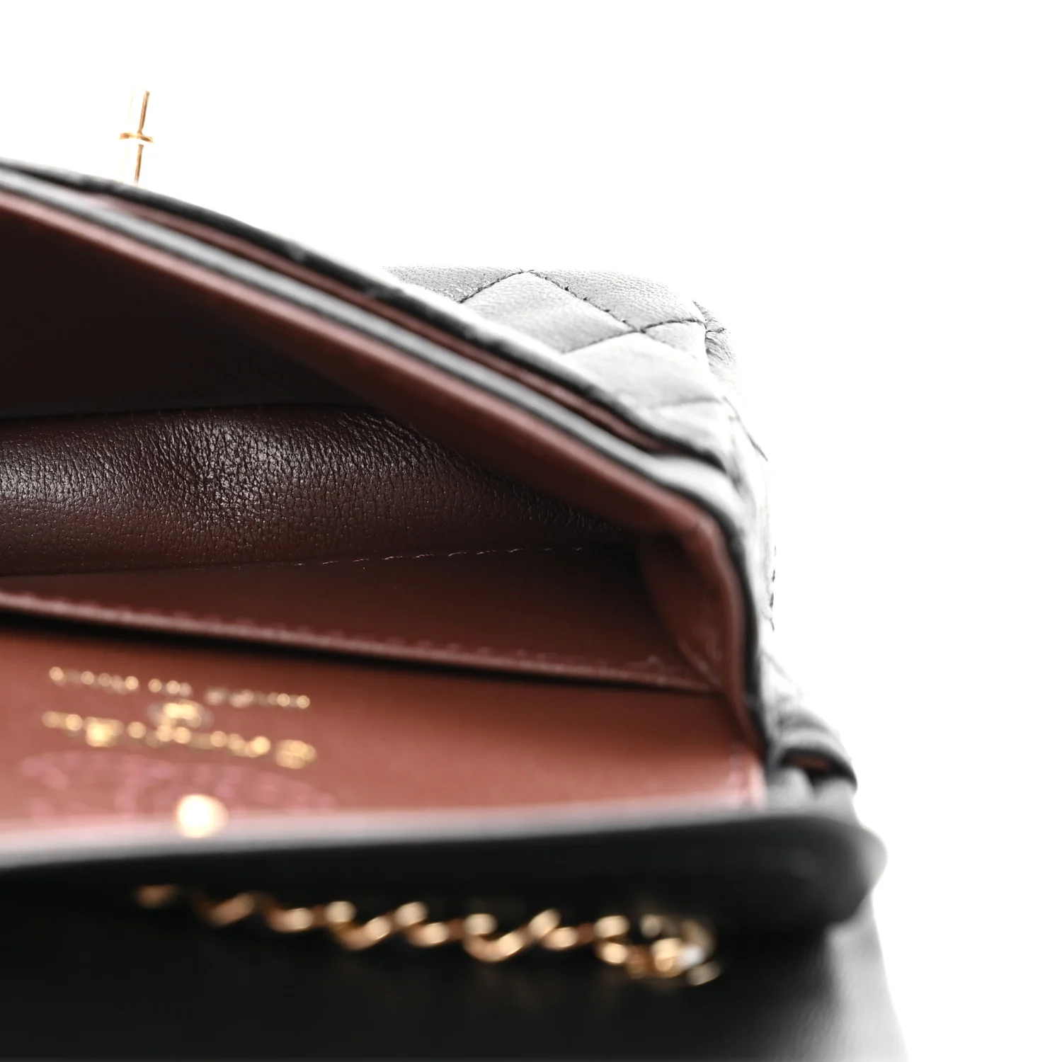 Lambskin Quilted Mini Flap Bag Charm With Hook Black - Image 5