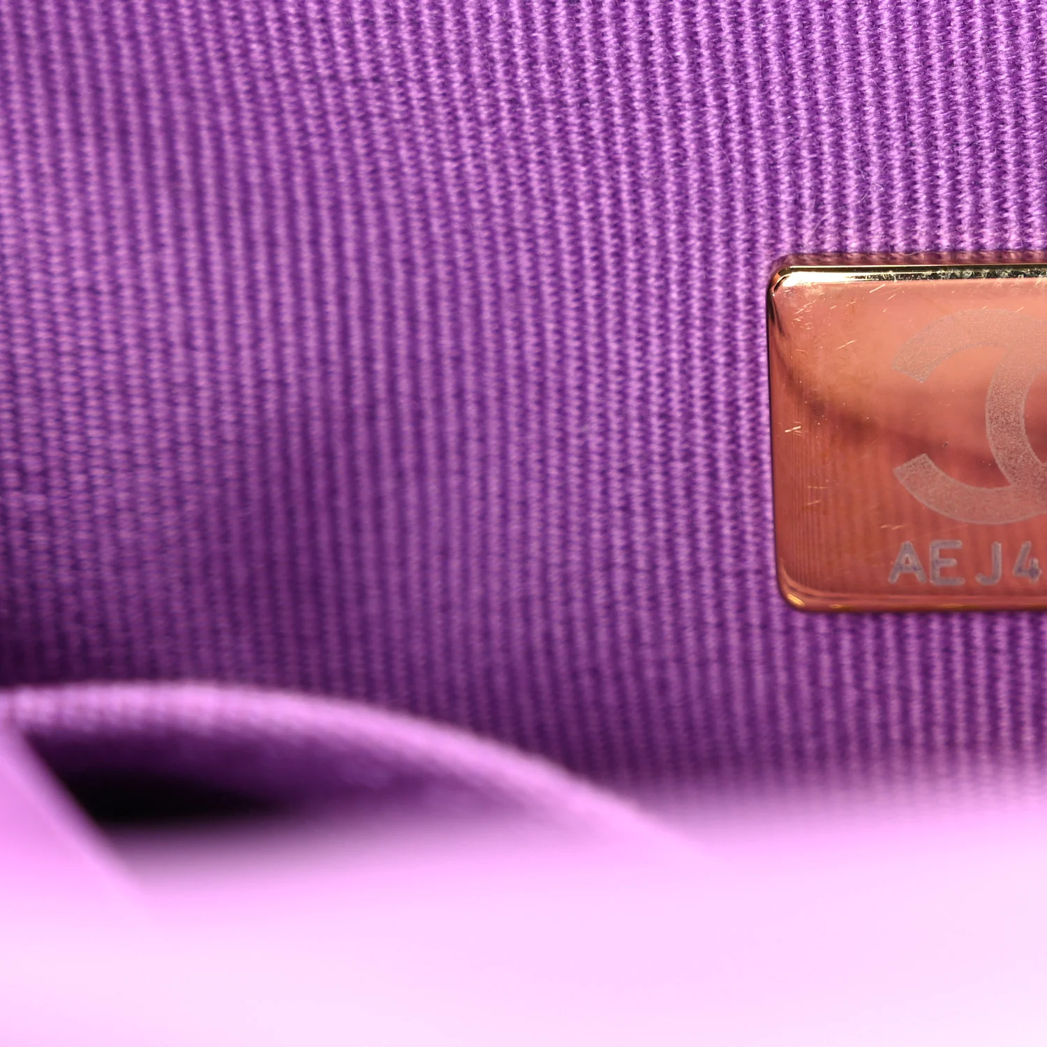 Lambskin Quilted Mini Lacquered Chain Flap Purple - Image 7