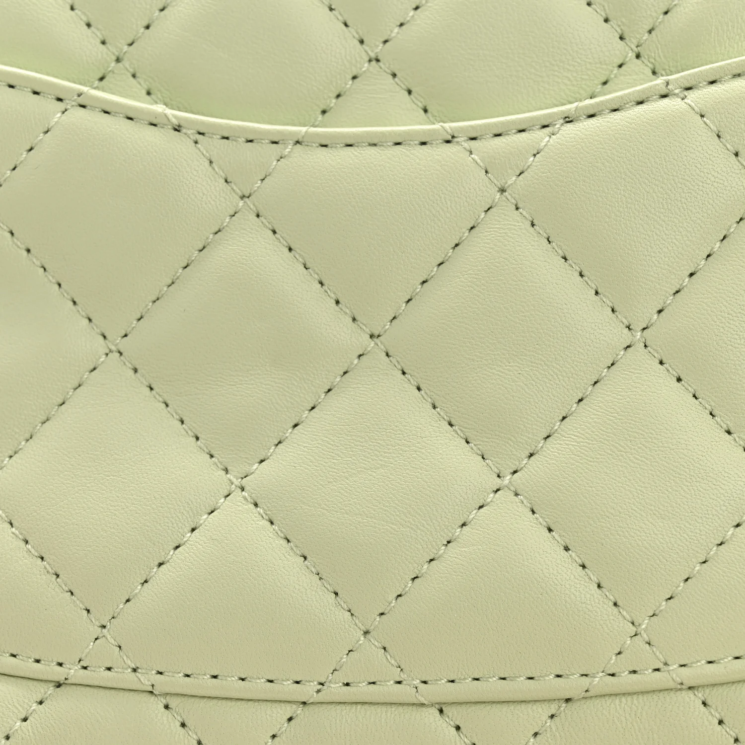 Lambskin Quilted Mini Pearl Crush Flap Light Green - Image 12