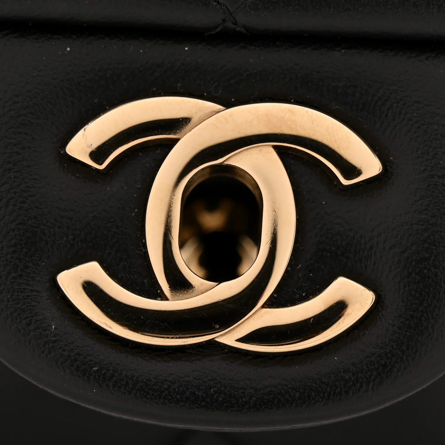 Lambskin Quilted Mini Rectangular Flap Black - Image 12