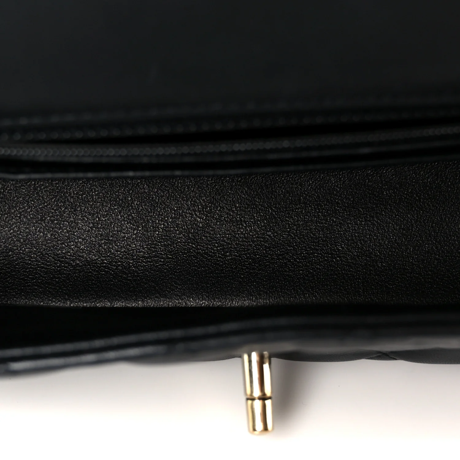 Lambskin Quilted Mini Rectangular Flap Black - Image 5