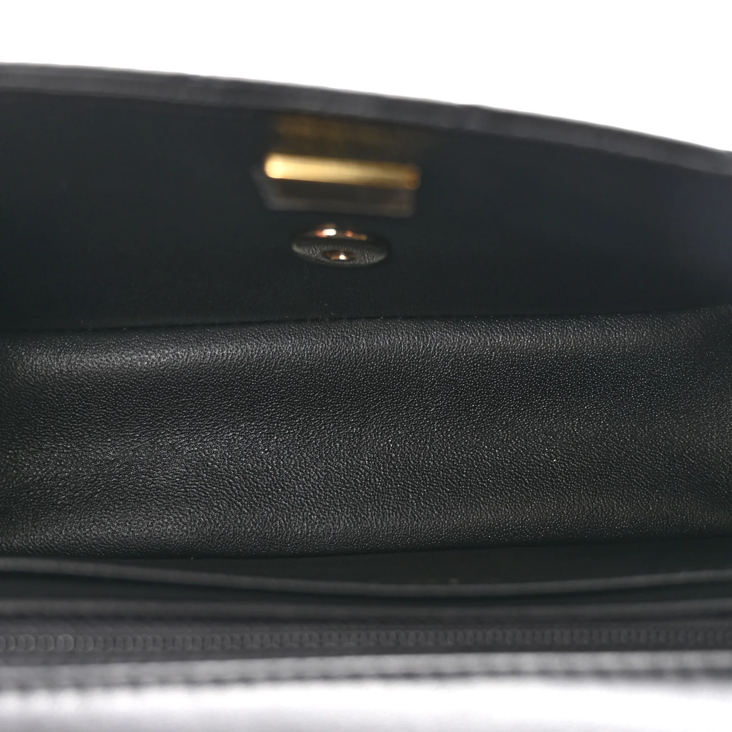 Lambskin Quilted Mini Rectangular Flap Black - Image 5