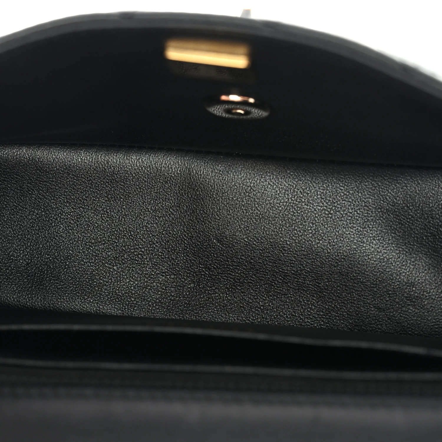 Lambskin Quilted Mini Rectangular Flap Black - Image 5