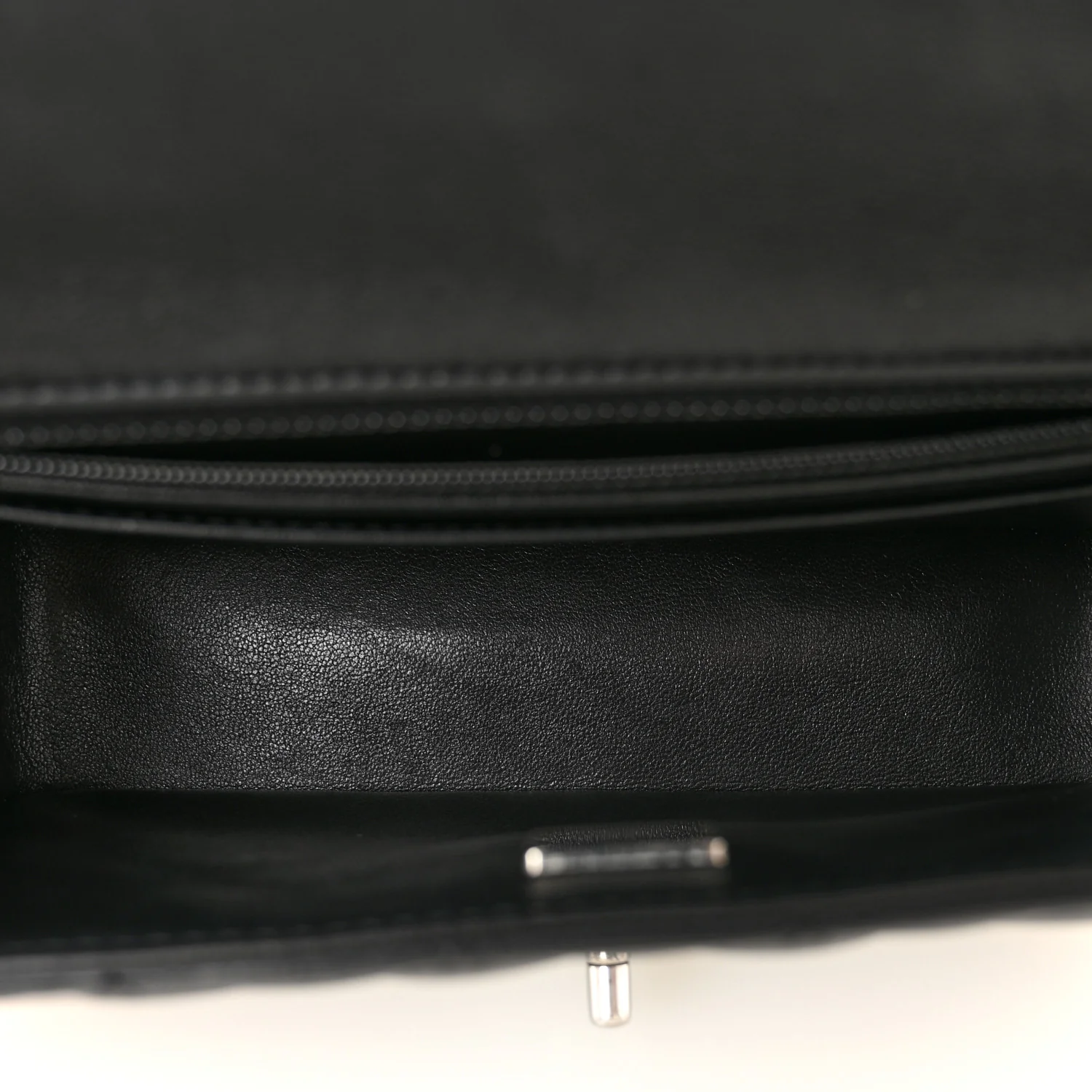 Lambskin Quilted Mini Rectangular Flap Black - Image 4