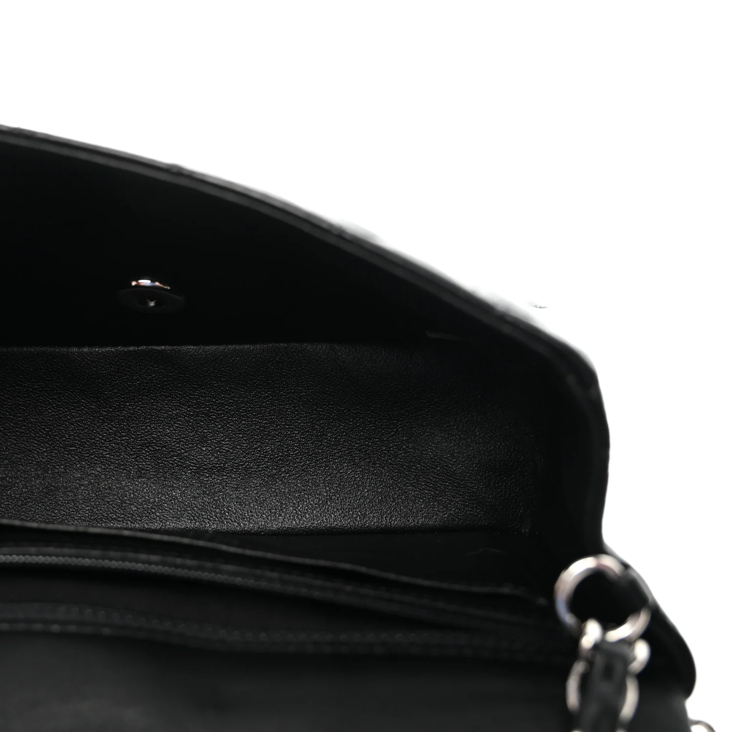 Lambskin Quilted Mini Rectangular Flap Black - Image 5