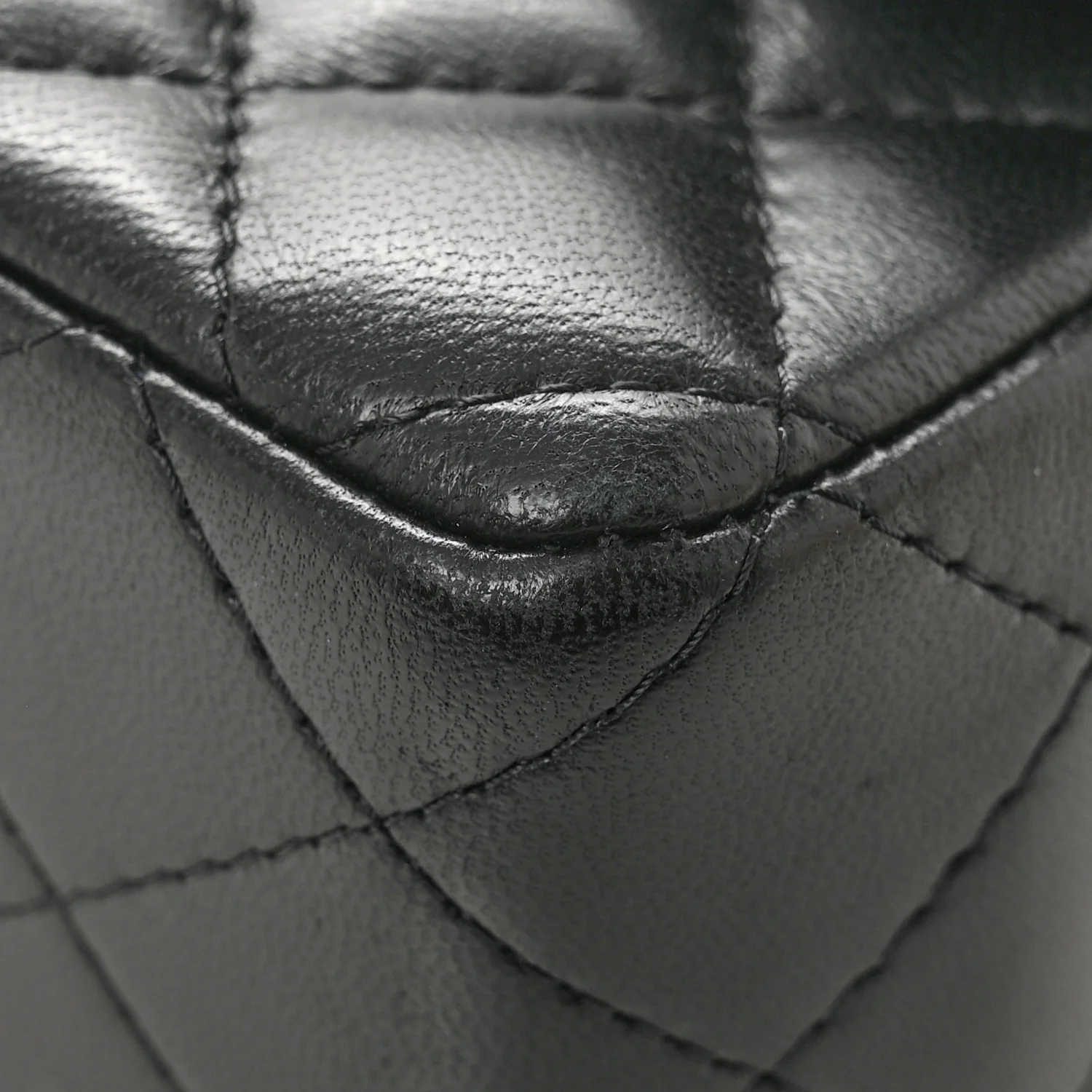 Lambskin Quilted Mini Rectangular Flap Black - Image 13