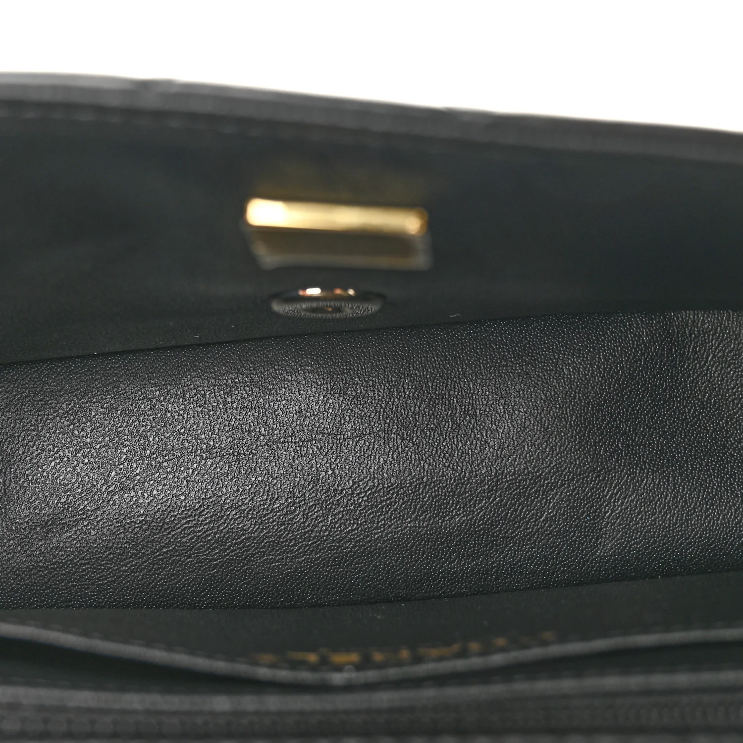 Lambskin Quilted Mini Rectangular Flap Black - Image 5