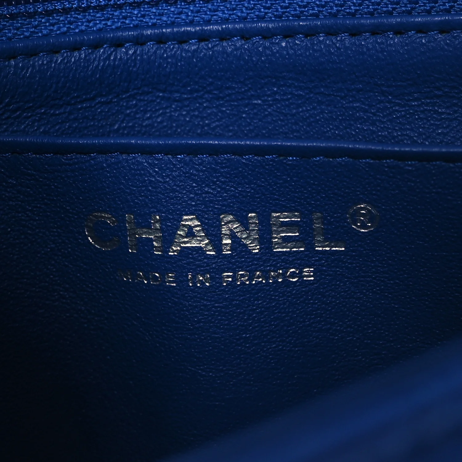 Lambskin Quilted Mini Rectangular Flap Blue - Image 6